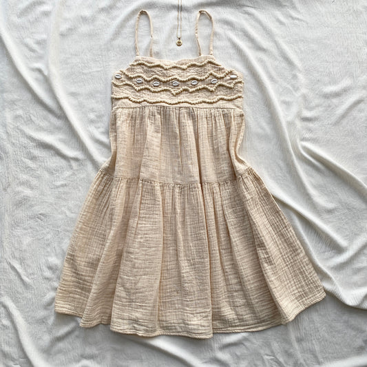 SHELL DRESS IN CREAM (Sizes available)