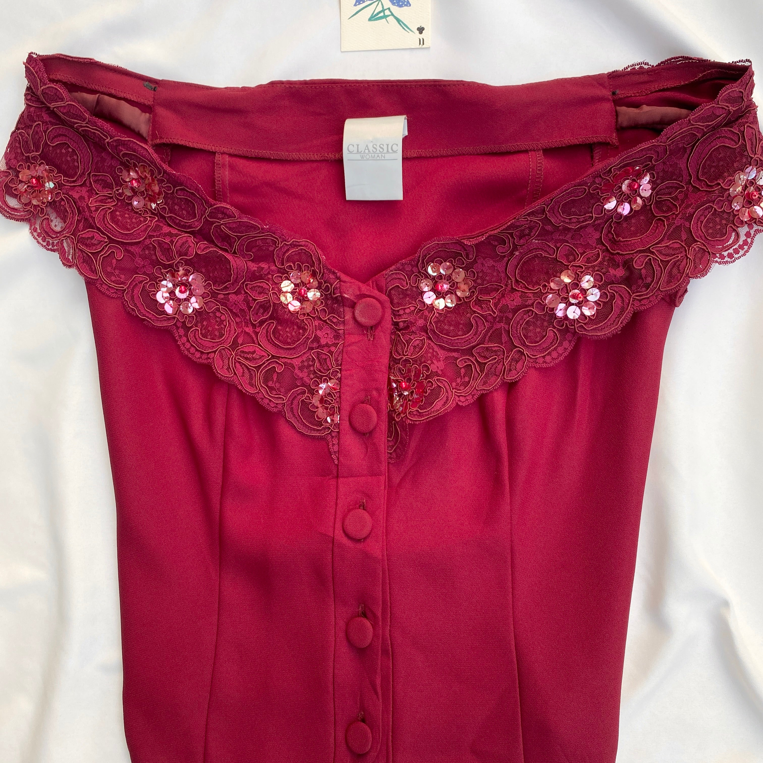 OFF SHOULDER SEQUINNED TOP (Bust : 34-36, Upper Waist : 30-32)