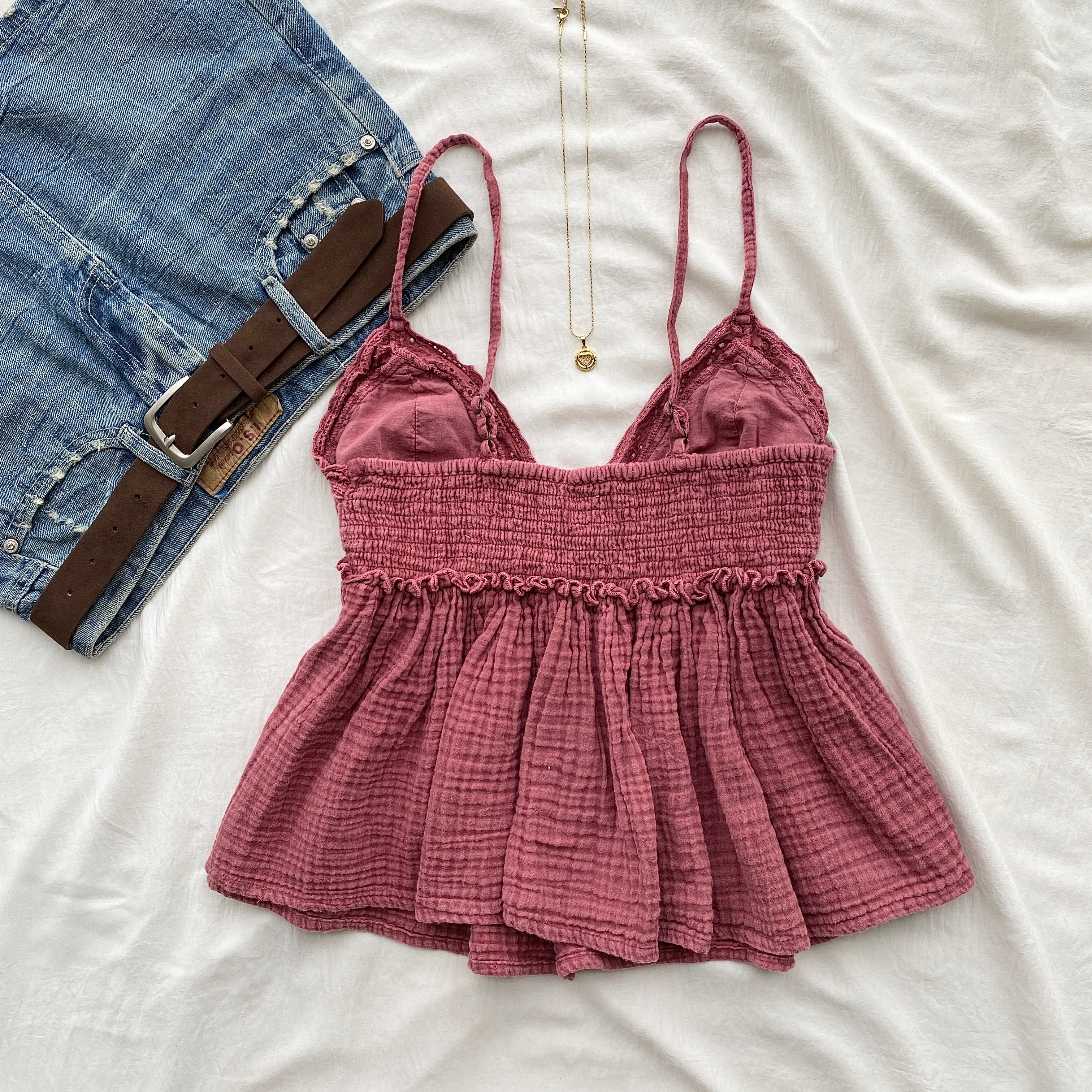 PINK BABYDOLL TOP (Sizes available)