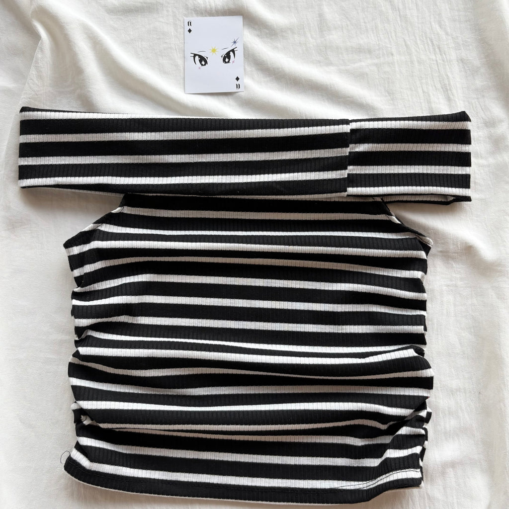 STRIPED OFF SHOULDER TOP (Bust : 28-34, Upper Waist : 24-28)