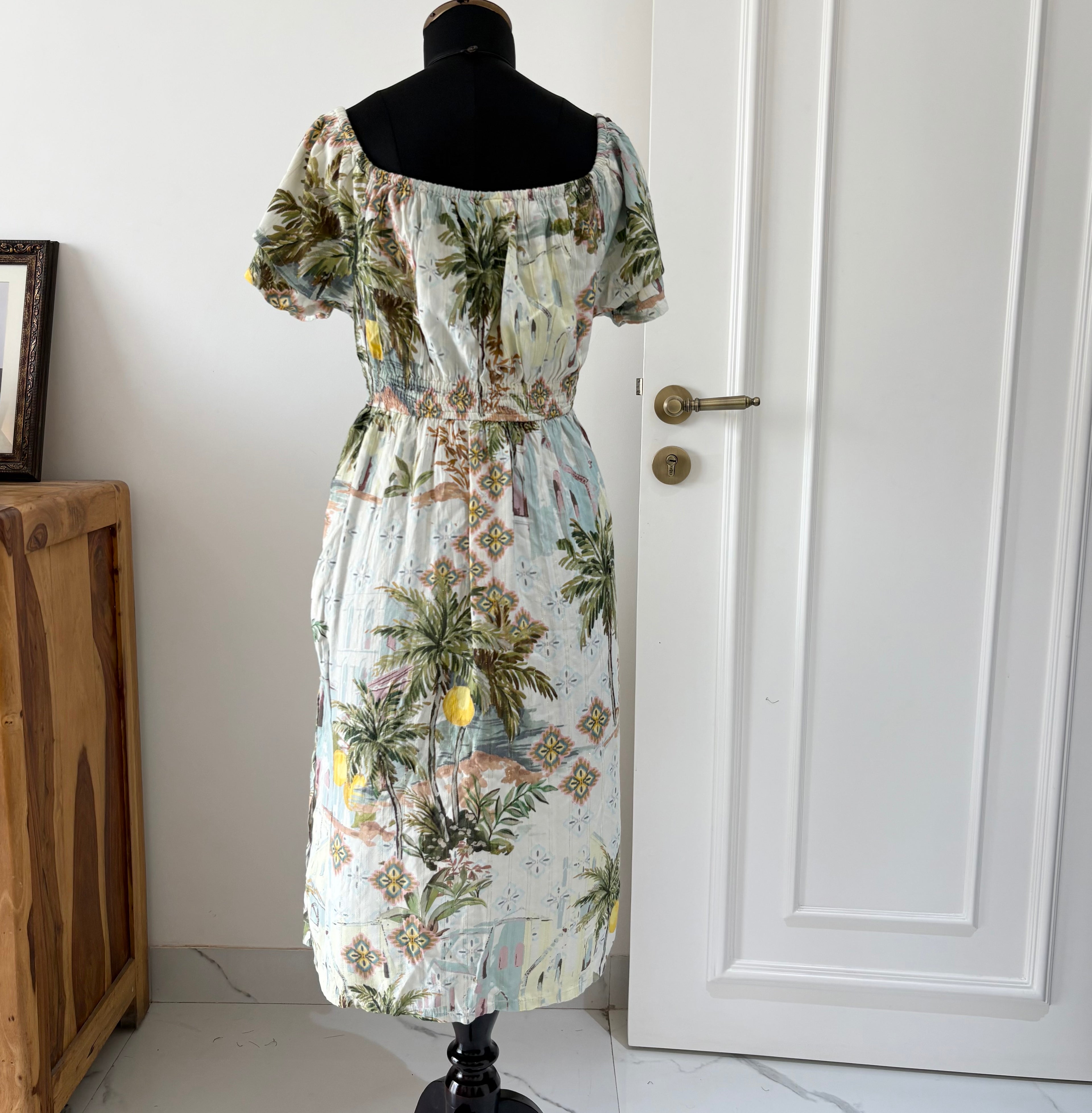 TROPICAL MAXI DRESS (Bust : 34-38, Upper Waist : 28-34)