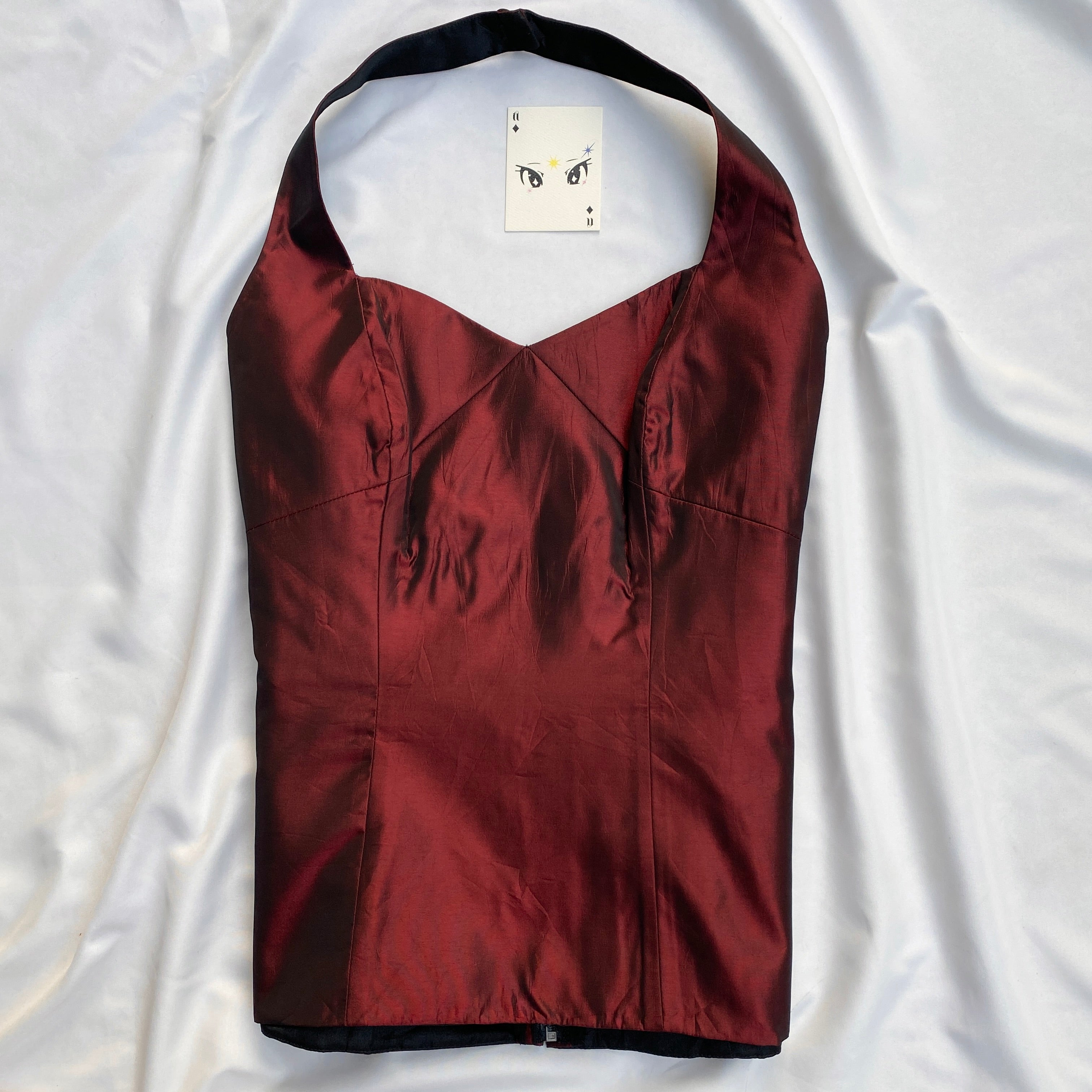 RED HALTER CORSET (Bust : 34-36, Upper Waist : 30-32)