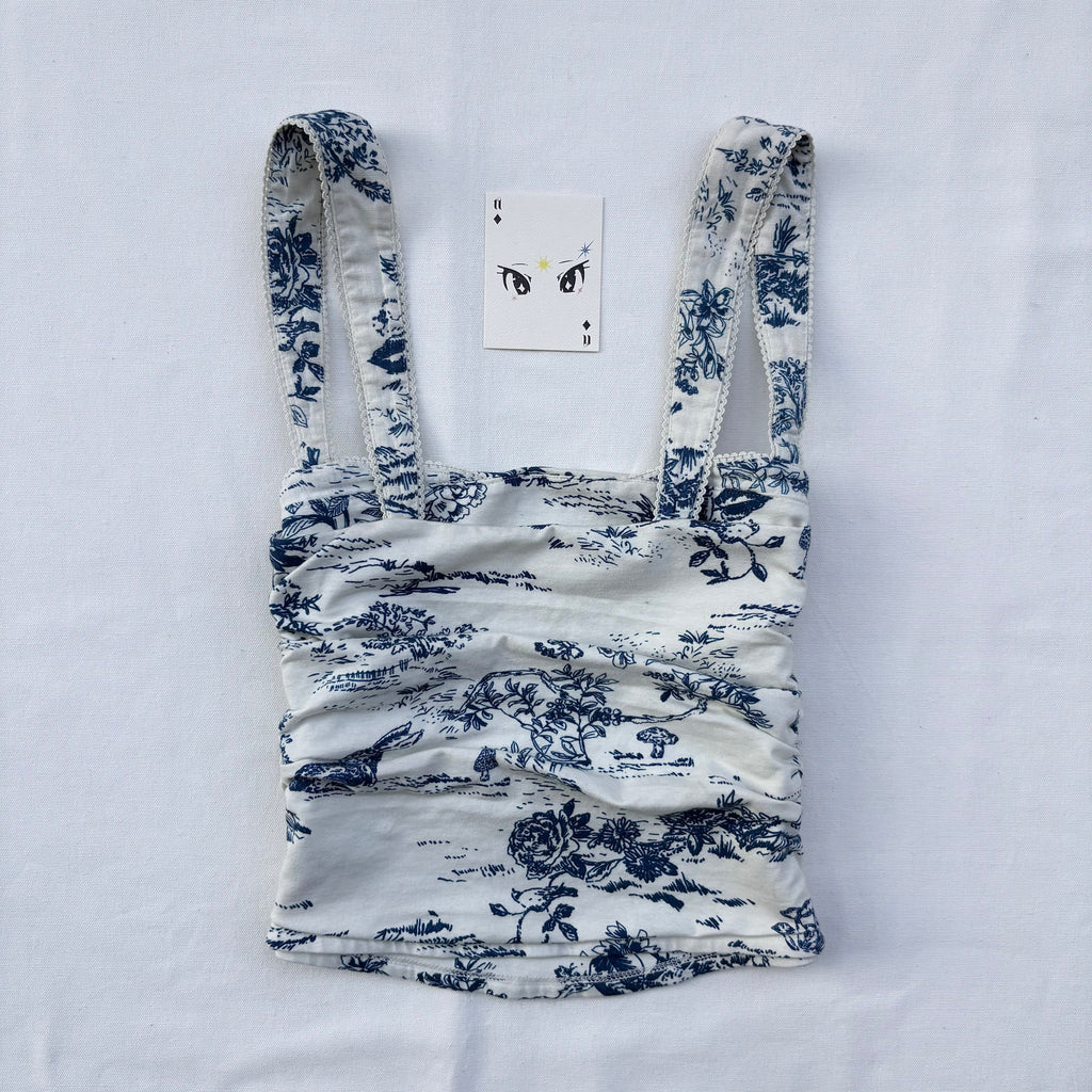 BLUE TOP FROM FREE PEOPLE (Bust : 30-34, Upper Waist : 24-28)