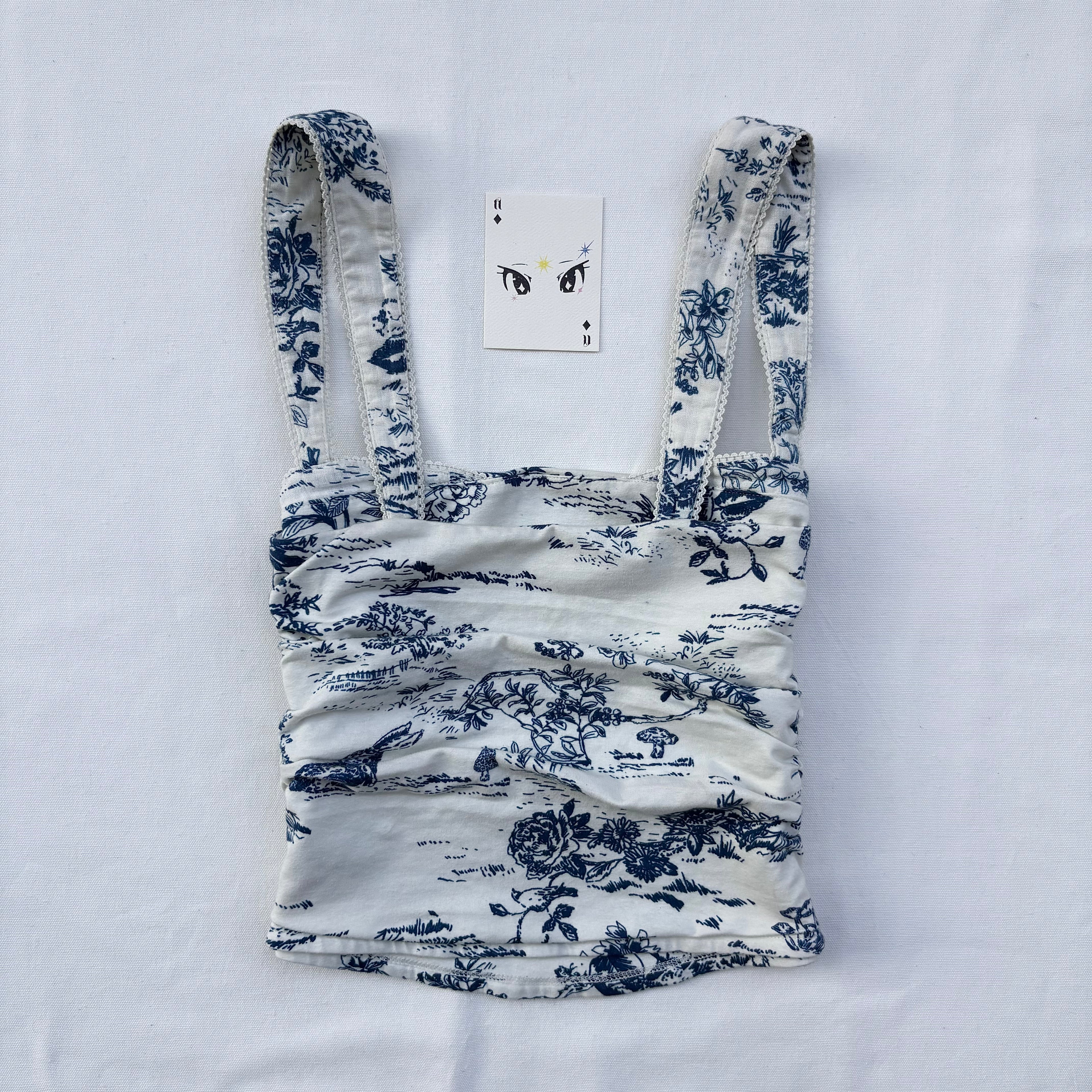 BLUE TOP FROM FREE PEOPLE (Bust : 30-34, Upper Waist : 24-28)