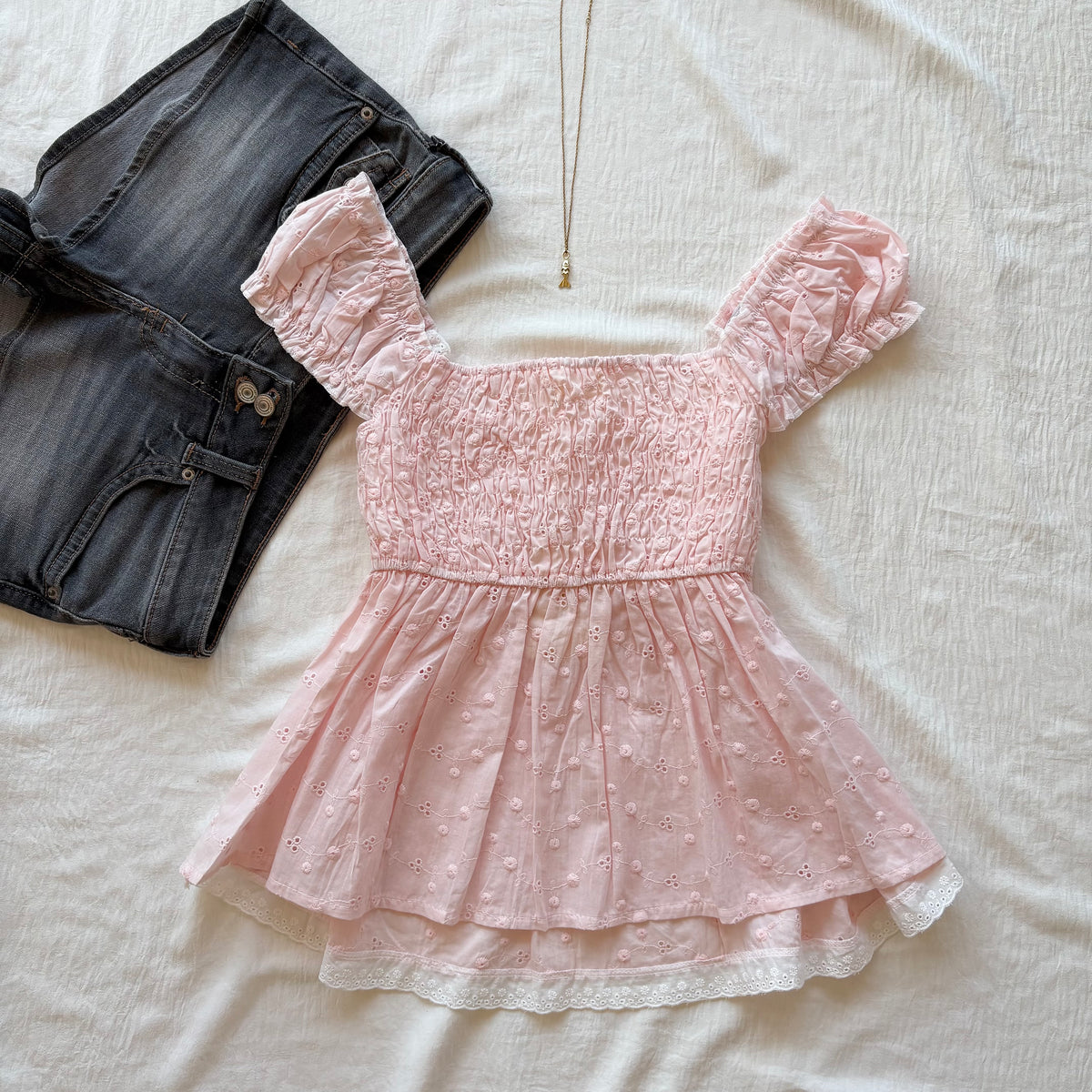 CHERRY BLOSSOM BABYDOLL TOP (Bust : 30-34, Upper Waist : 24-28)