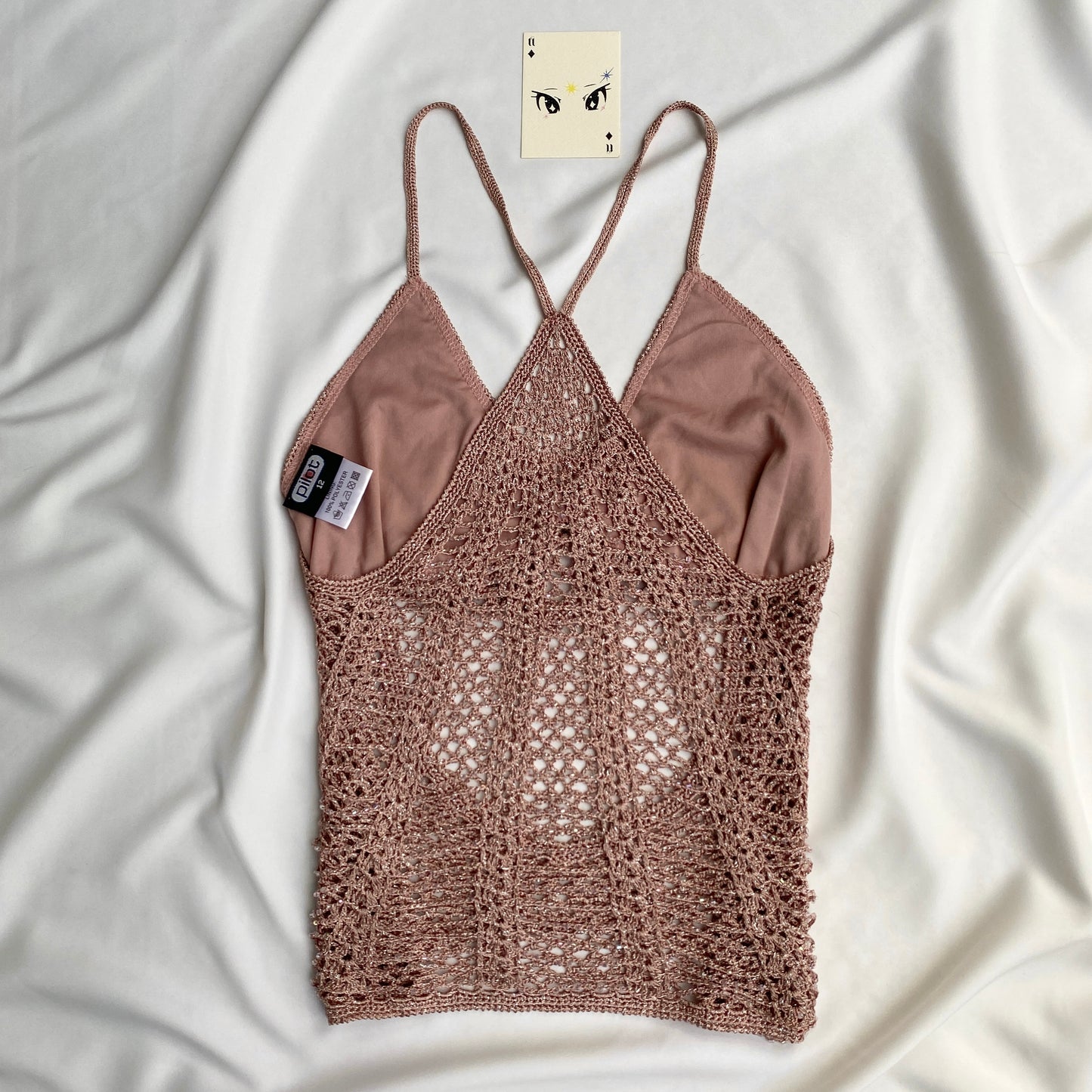 PINK CROCHET TOP (Bust : 34-36, Upper Waist : 26-34)