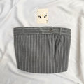 GREY PINSTRIPE CORSET (Bust : 34-36, Upper Waist : 30-32)