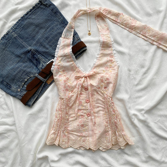 LILIA HALTER TOP (Bust : 28-34, Upper Waist : 26-32