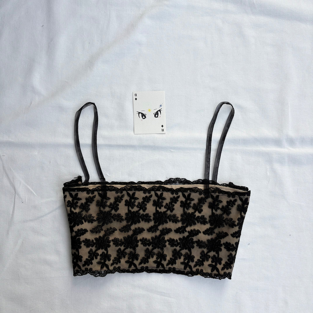 BLACK EMBROIDERED TOP (Bust : 34-36)