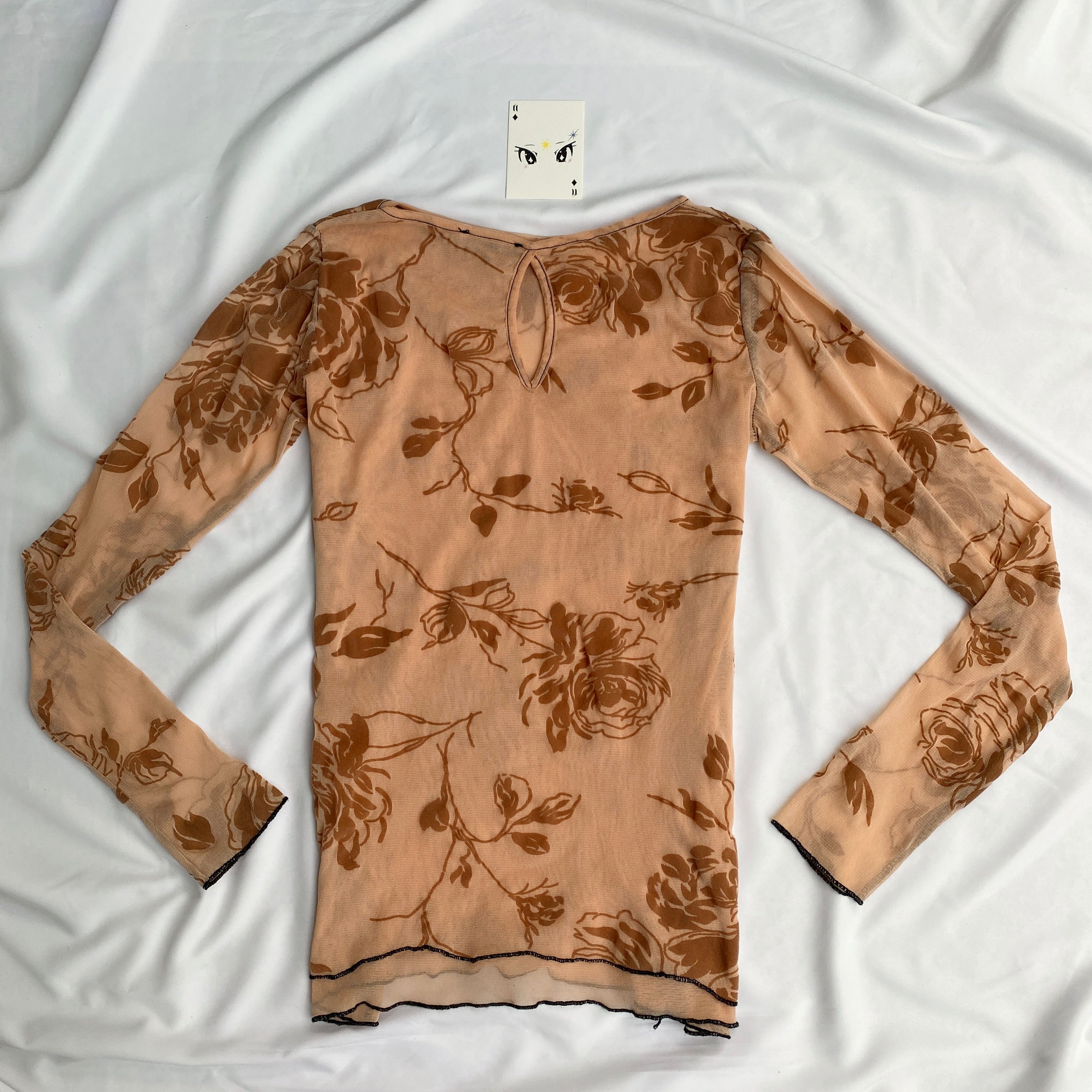FLORAL FULL SLEEVED TOP (Bust : 32-34, Upper Waist : 28-36)