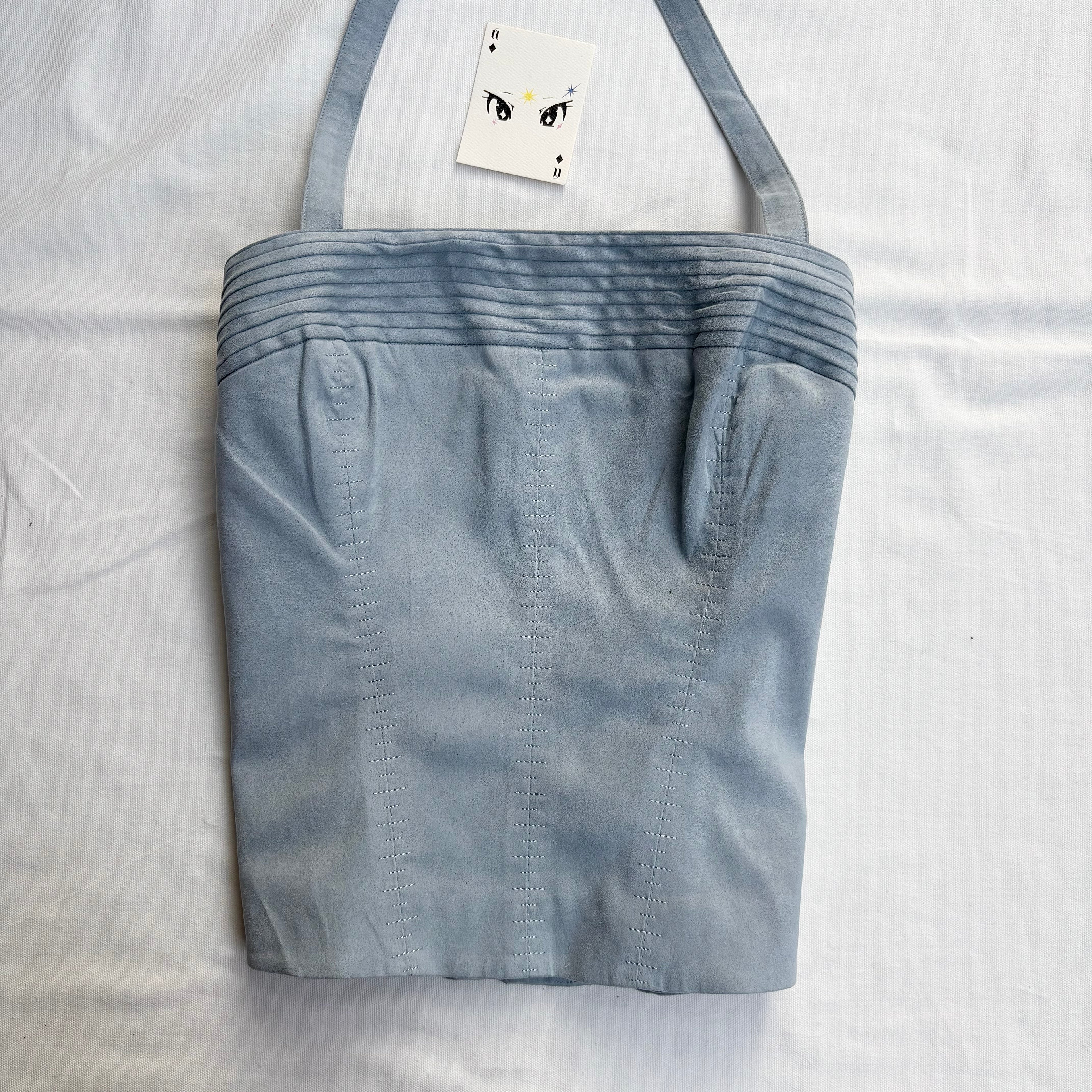 PASTEL BLUE SUEDE CORSET FROM NEXT (Bust : 36-38, Upper Waist : 32-34)