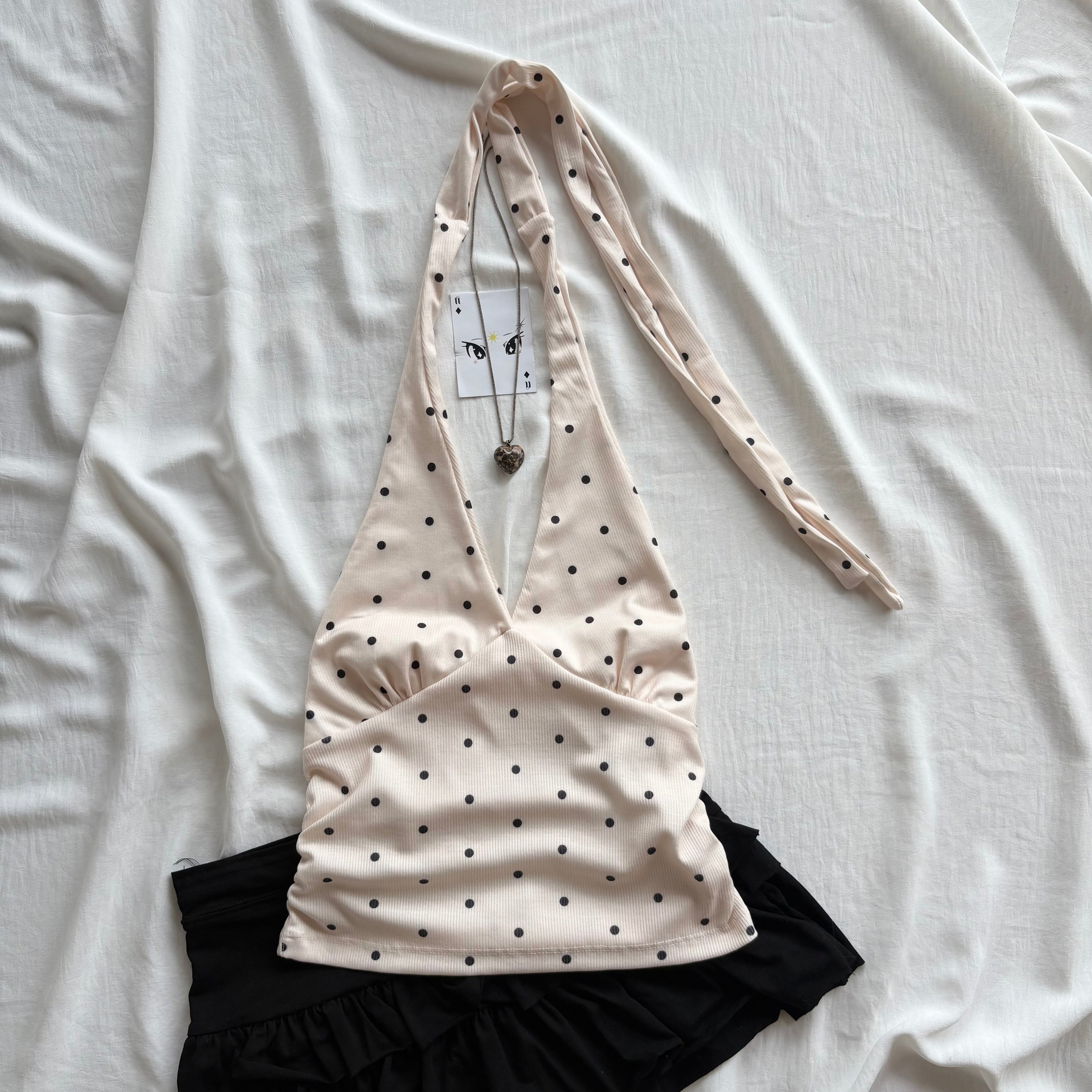 PEACH HALTER TOP (Bust : 28-34, Upper Waist : 24-28)