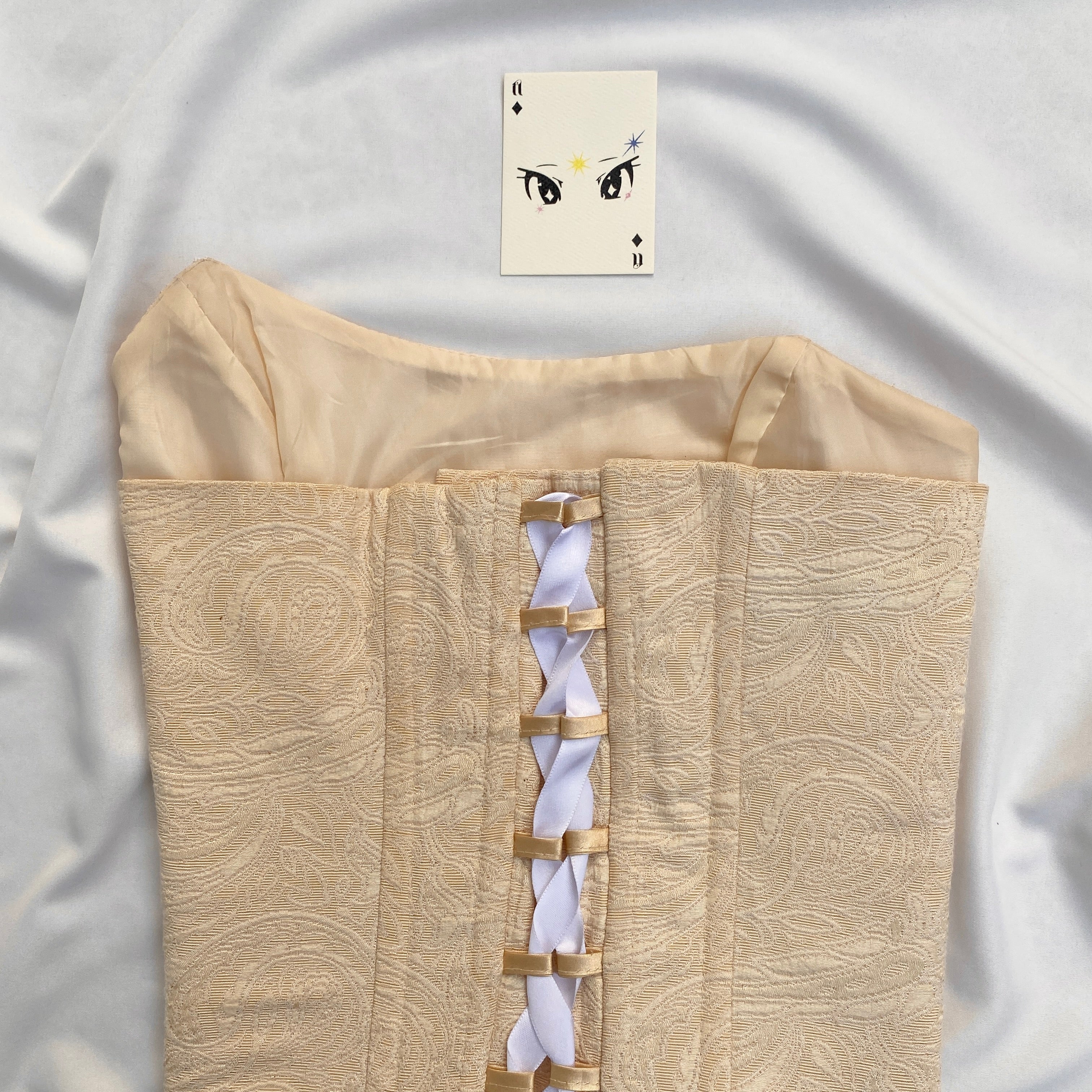 BEIGE ASYMMETRIC CORSET (Bust : 34-36, Upper Waist : 30-32)