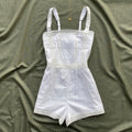 WHITE ROMPER FROM ABERCROMBIE (Bust : 28-32, Upper Waist : 23-26)