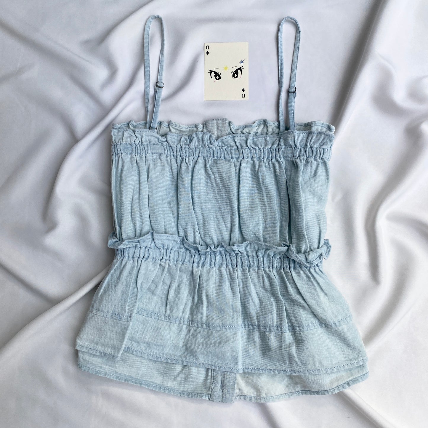 BLUE TOP FROM ANTHROPOLOGY (Bust : 28-32, Upper Waist : 26-30)