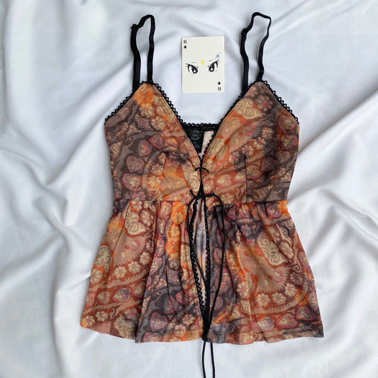 BROWN HALTER TOP FROM URBAN OUTFITTERS (Bust : 32-34, Upper Waist : Free)