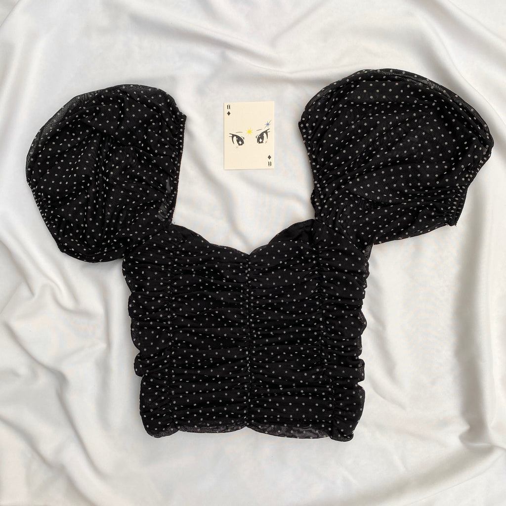 POLKA DOT TOP FROM PULL AND BEAR (Bust : 28-32, Upper Waist : 24-28)