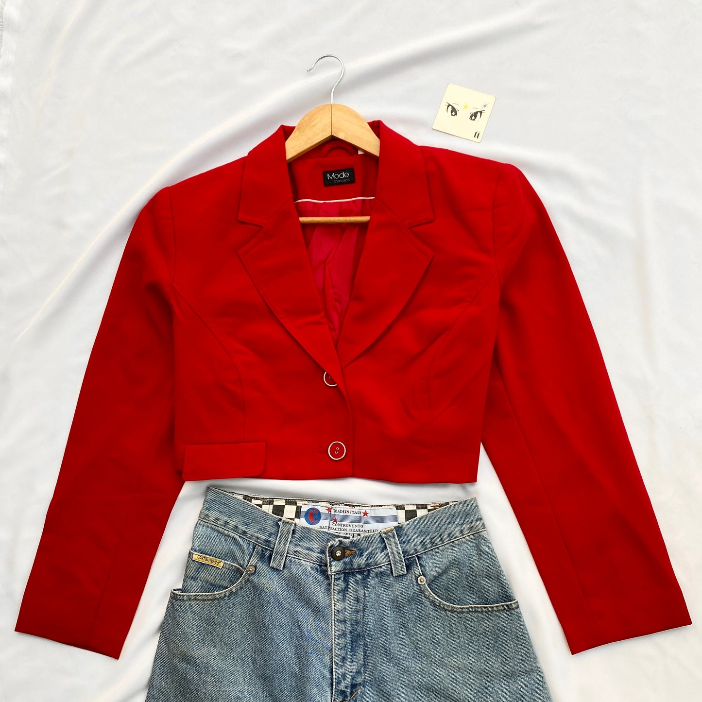 RED CROPPED BLAZER