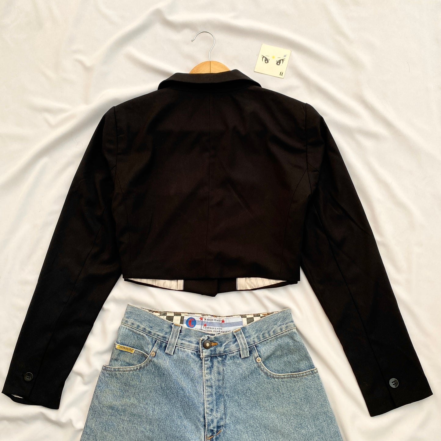 BLACK CROPPED BLAZER