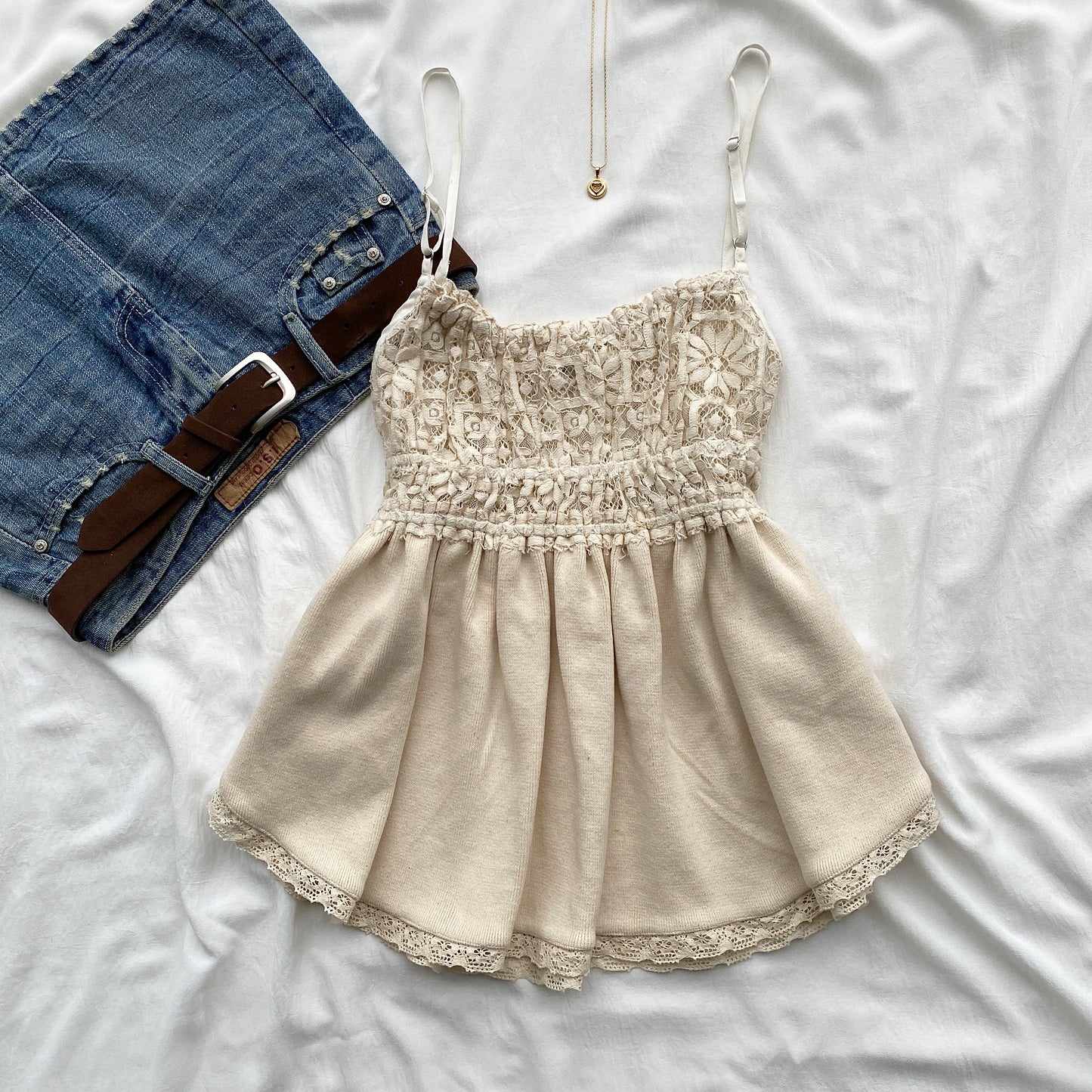 BEIGE BABYDOLL TOP (Bust : 28-32, Upper Waist : 24-28)