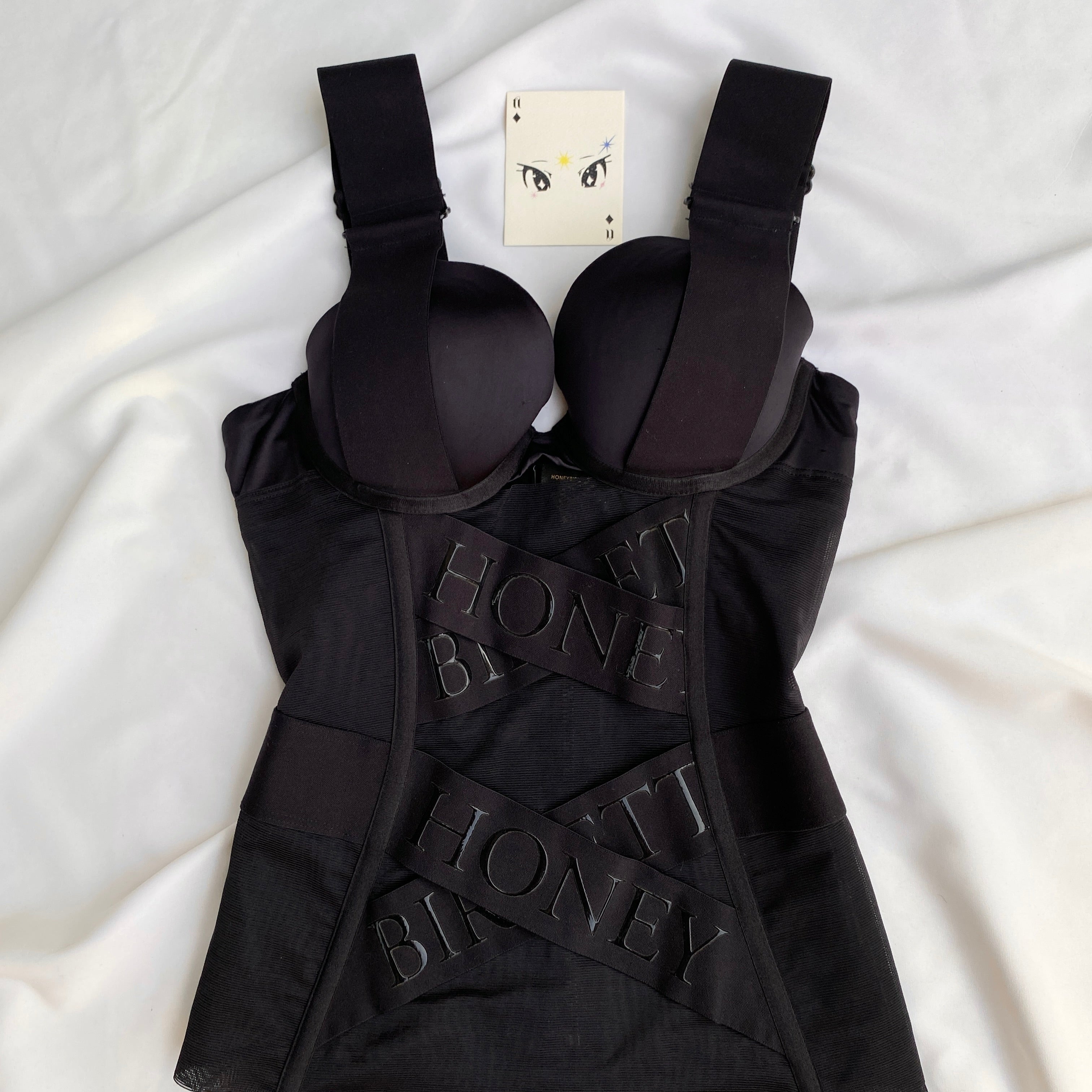 BLACK BODYSUIT FROM HONEY BIRDETTE (Bust : 32C/34B/36A, Upper Waist : 26-29)