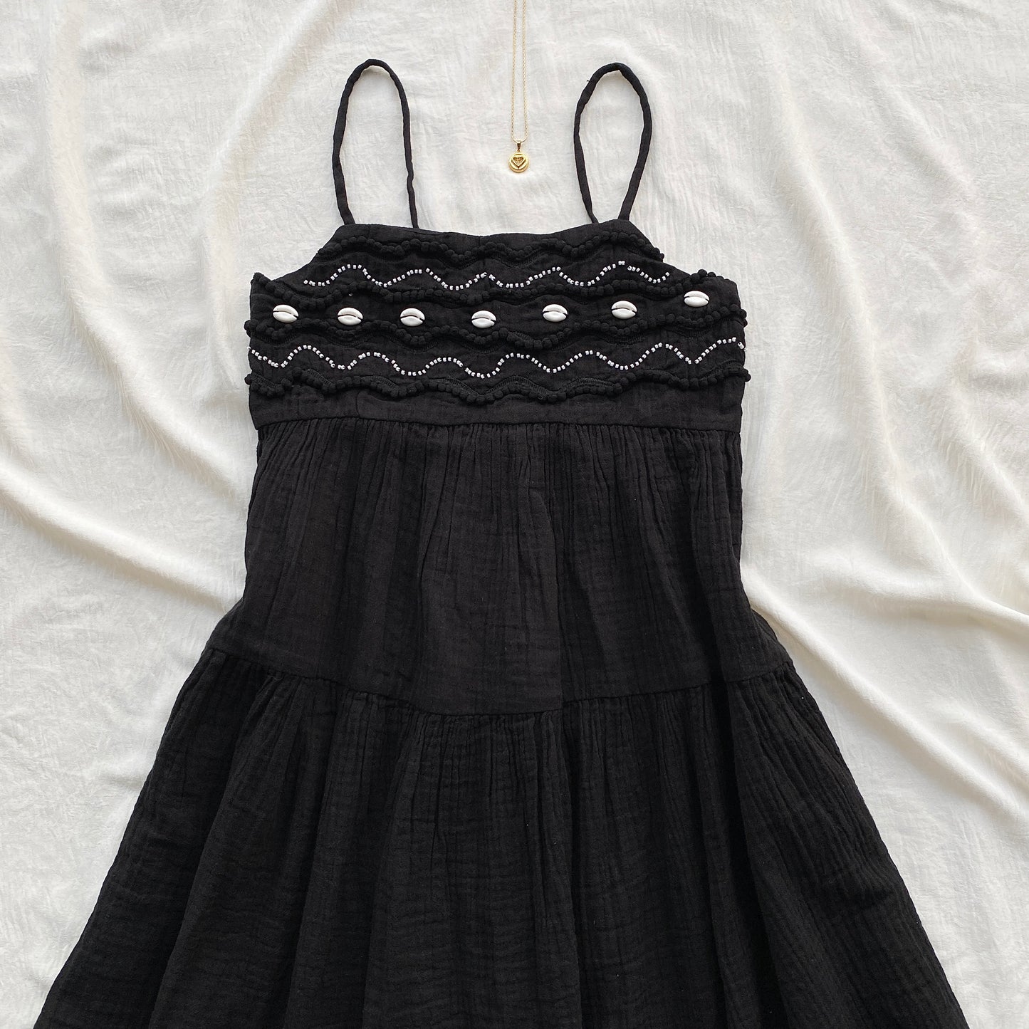 SHELL DRESS IN BLACK (Sizes available)