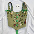 GREEN BUTTERFLY CORSET (Bust : 30-34, Upper Waist : 26-28)