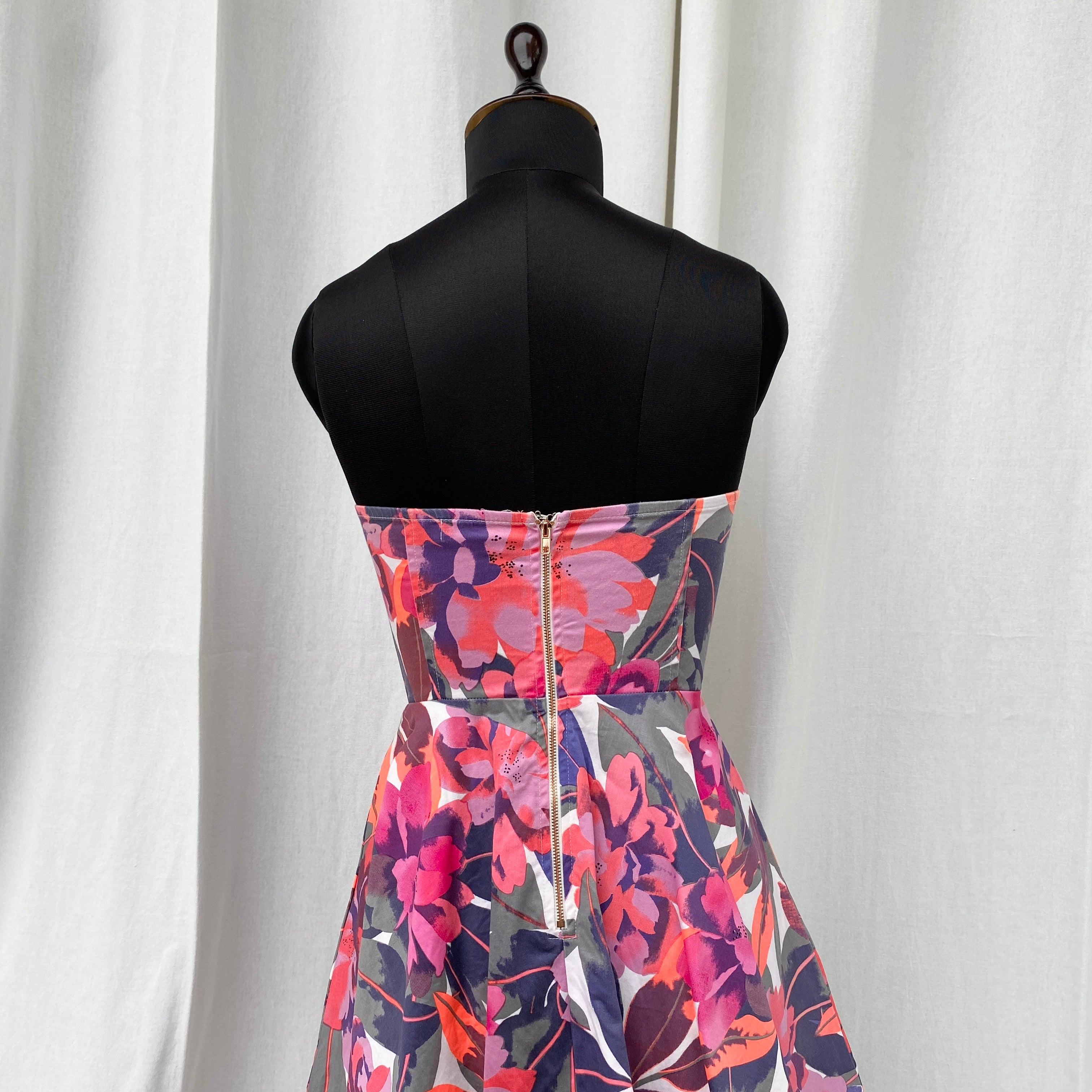 FLORAL CORSET DRESS (Bust : 30-34, Upper Waist : 24-26)