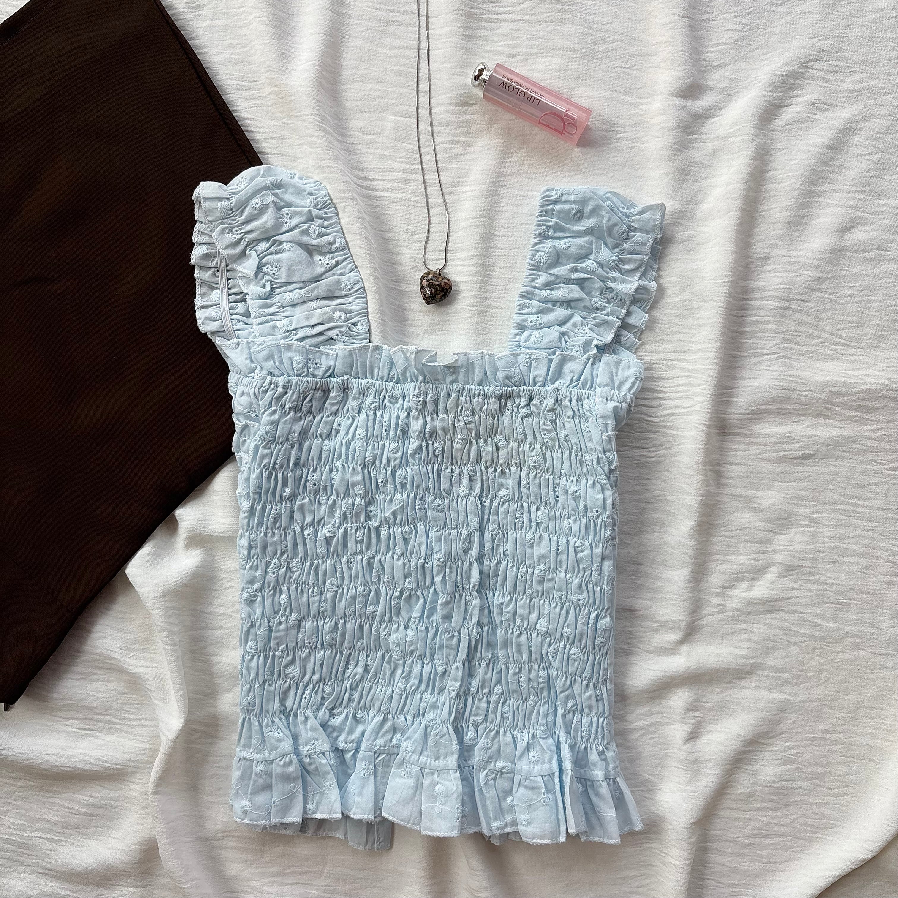 BLUE TOP (Bust : 28-34, Upper Waist : 24-28)