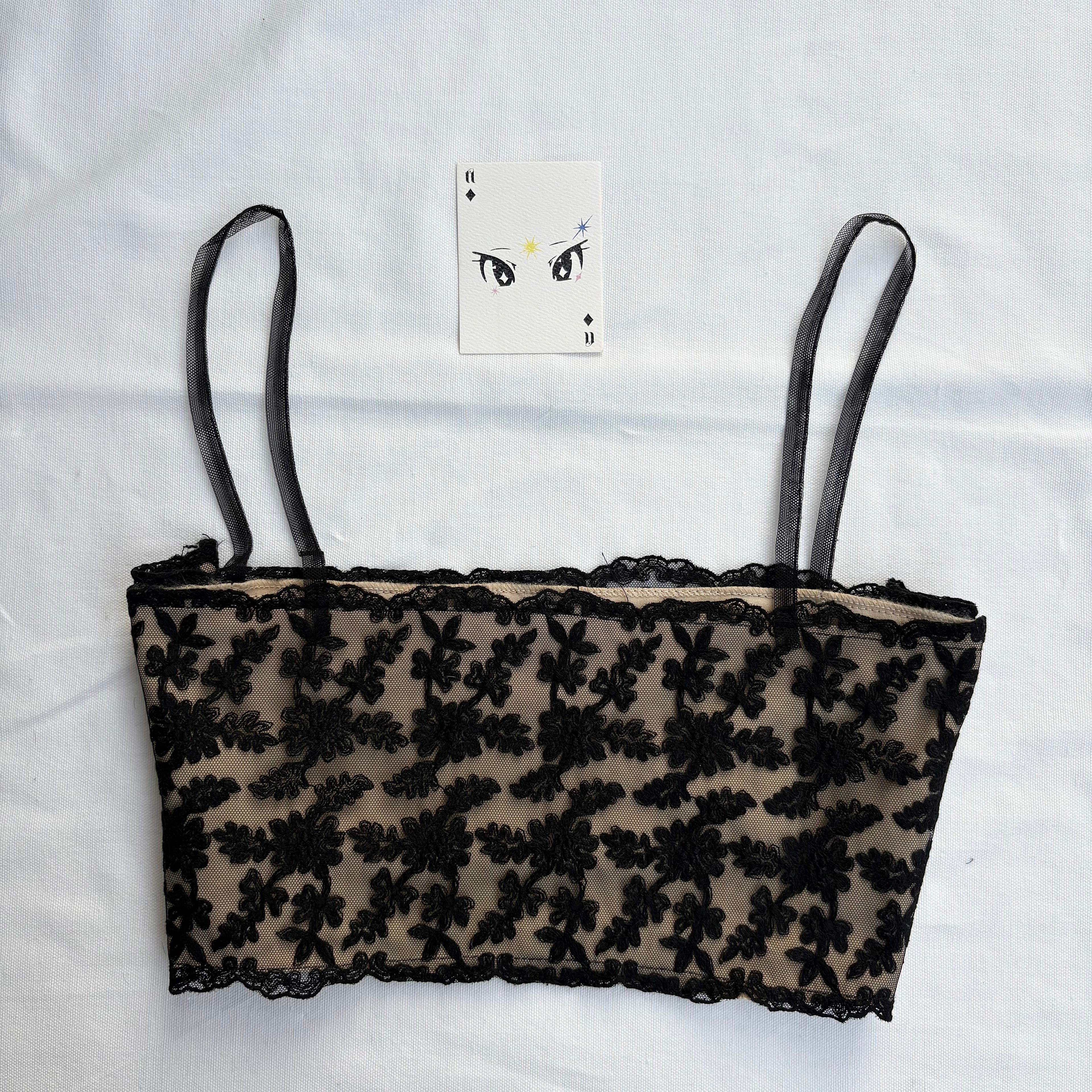 BLACK EMBROIDERED TOP (Bust : 34-36)