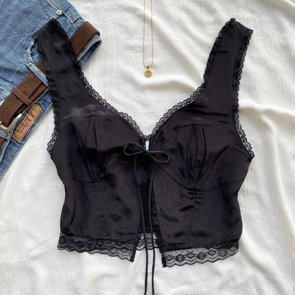 BLACK TOP FROM COTTON ON (Bust : 32-34, Upper Waist : 26-32)