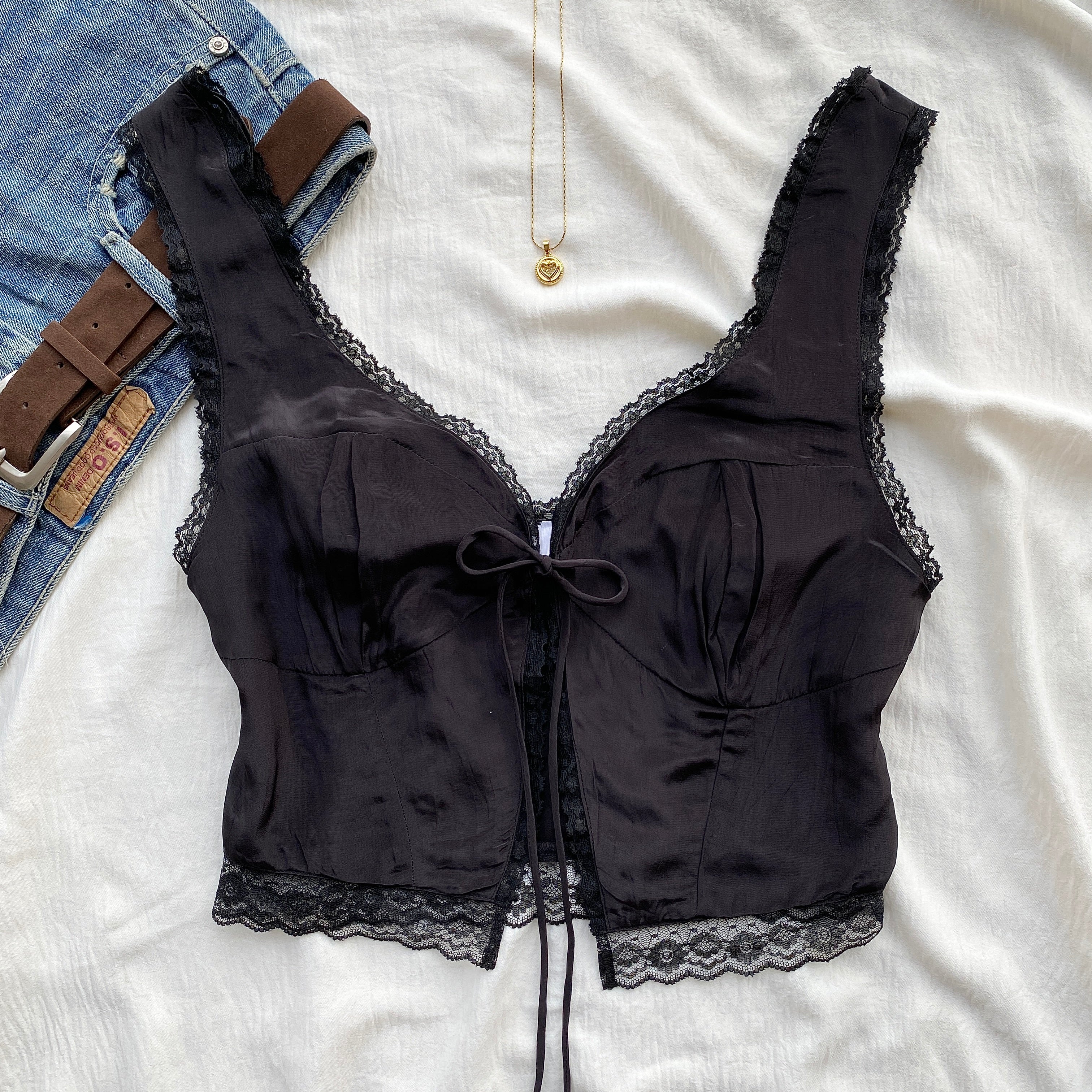 BLACK TOP FROM COTTON ON (Bust : 32-34, Upper Waist : 26-32)