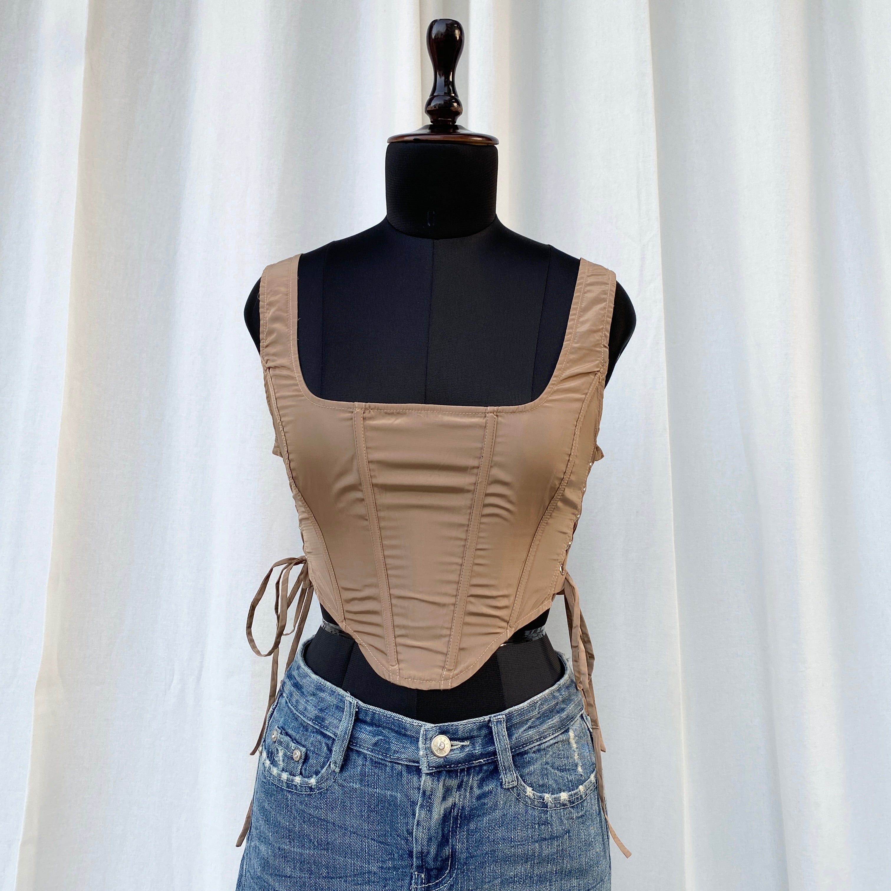 BROWN CORSET (Bust : 30-34, Upper Waist : 24-26)