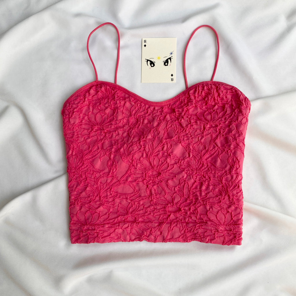 PINK EMBOSSED TOP  (Bust : 34-36, Upper Waist : 28-36)