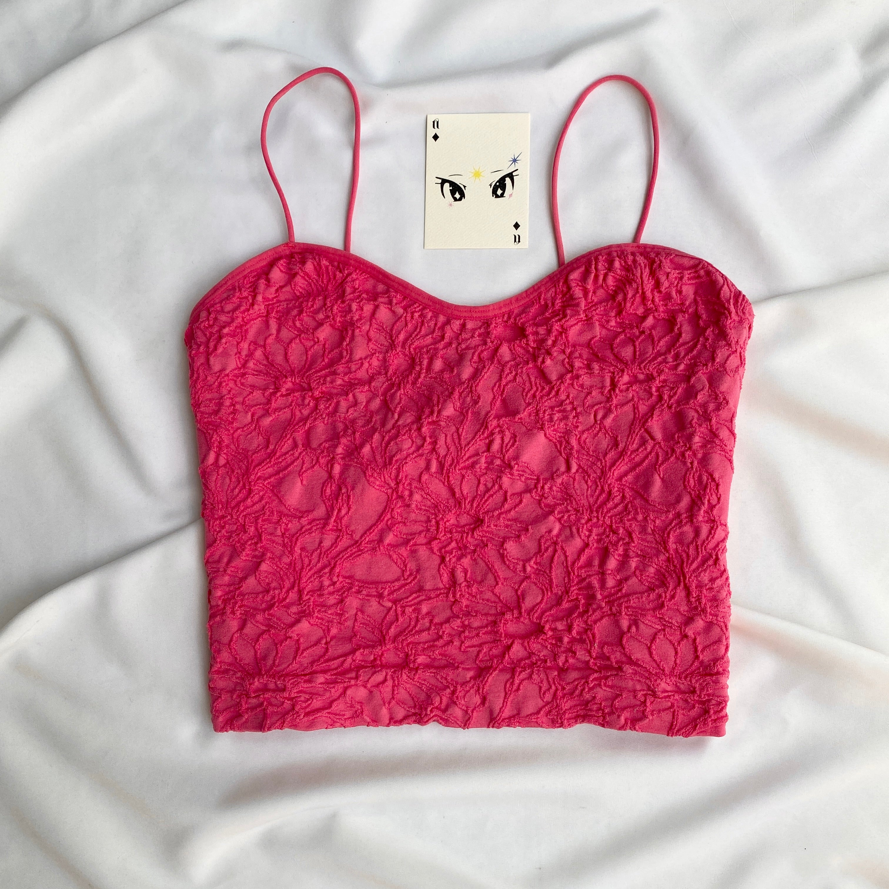 PINK EMBOSSED TOP  (Bust : 34-36, Upper Waist : 28-36)