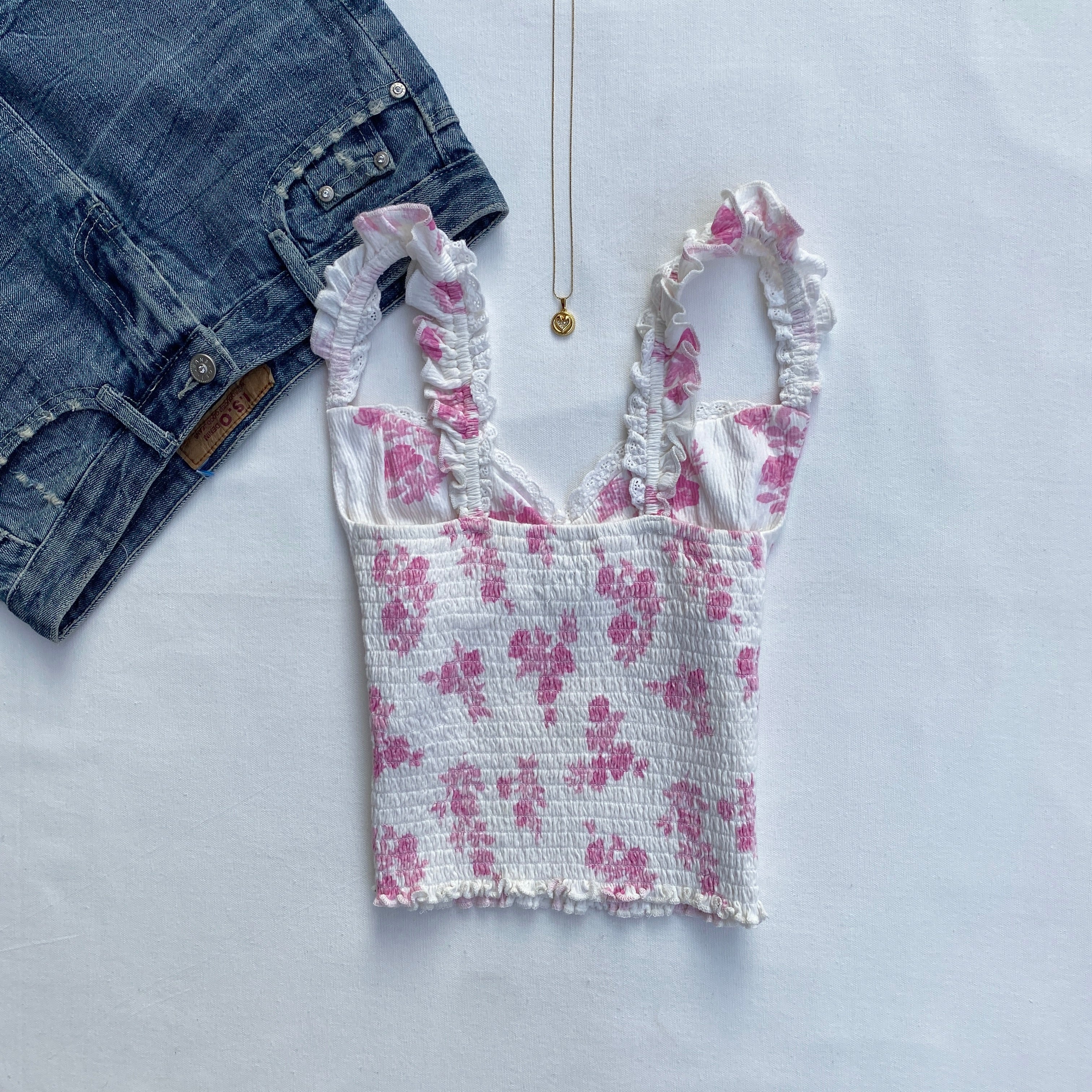 PINK FLORAL CAMI TOP FROM URBAN OUTFITTERS (Sizes available)