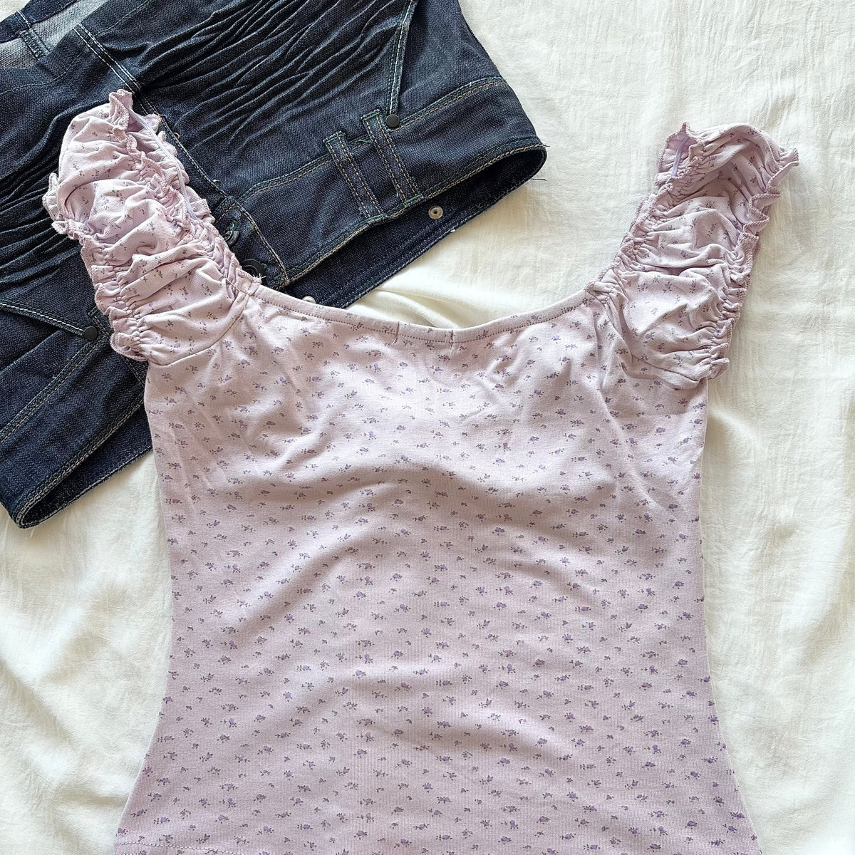WILDFLOWER TOP IN PURPLE (Bust : 30-34, Upper Waist : 24-28)