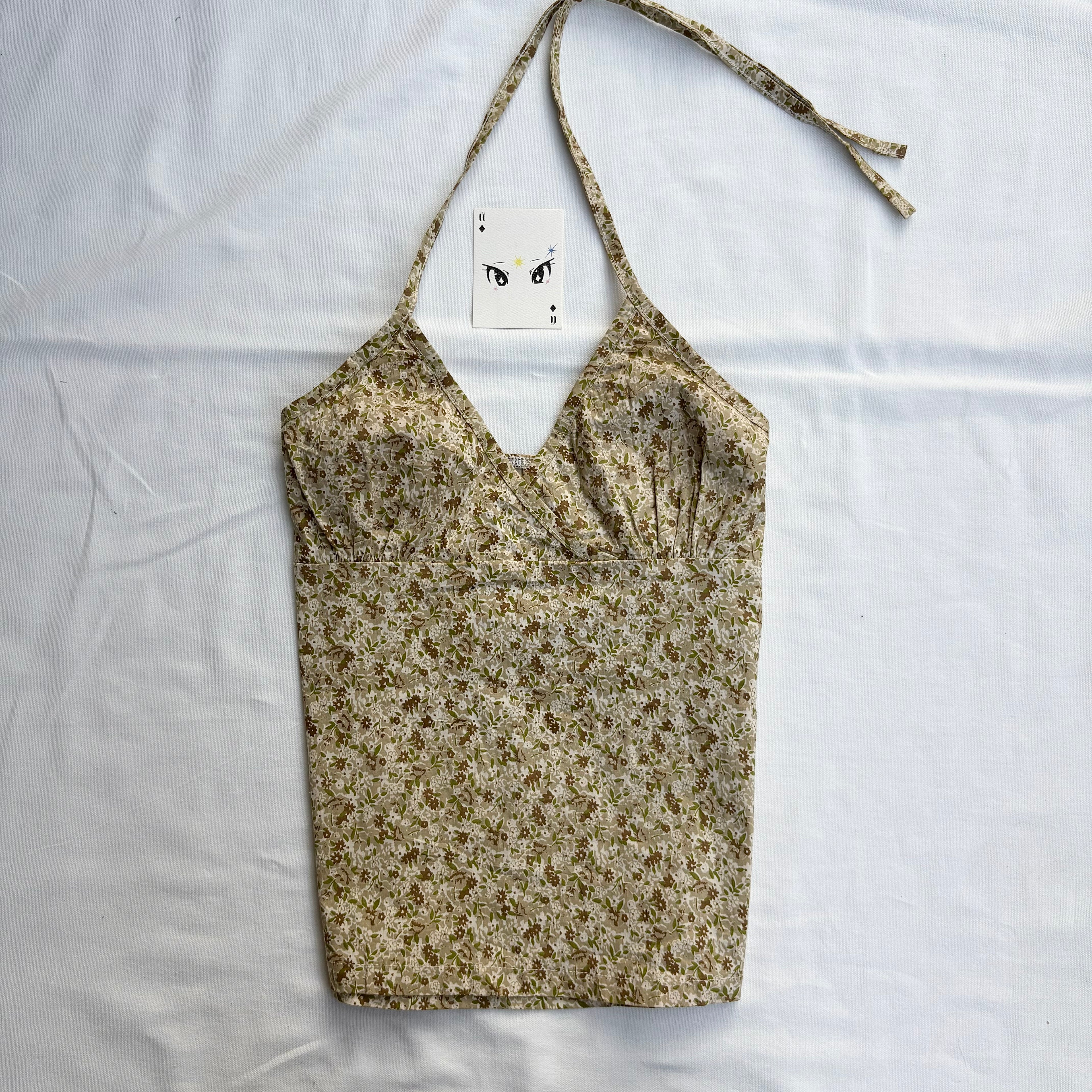 FLORAL HALTER BUSTIER TOP (Bust : 32-34, Upper Waist : 28-32)