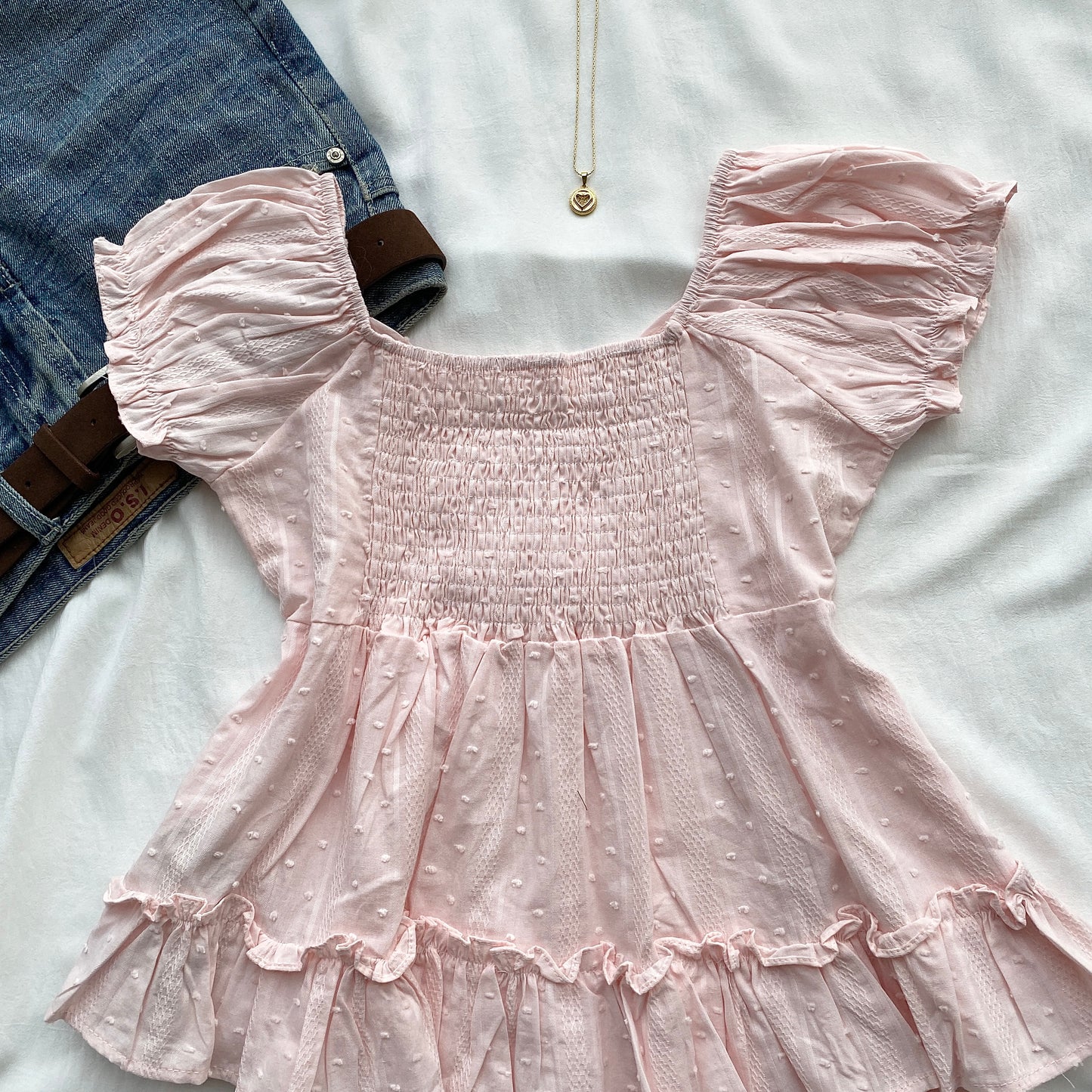 FLEUR TOP IN PINK (Bust : 30-34, Upper Waist : 24-28)