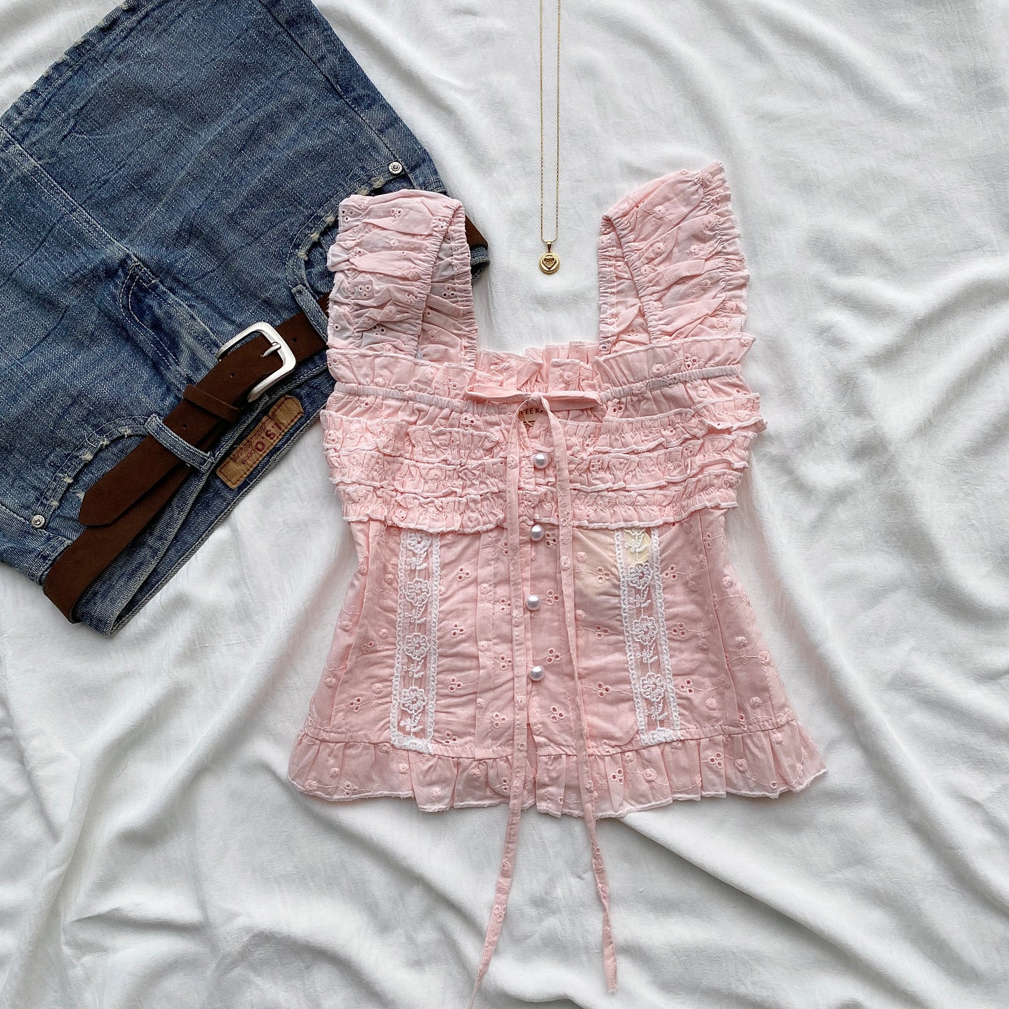 MIMI TOP IN PINK (Bust : 28-34, Upper Waist : 23-29)