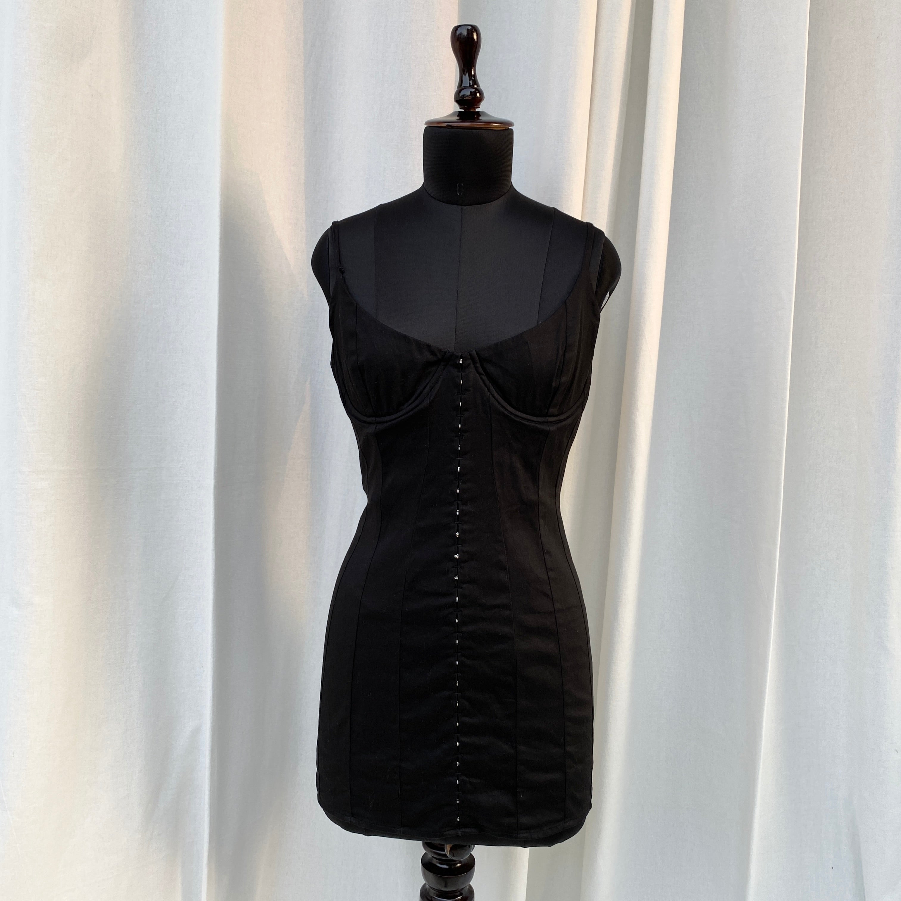 BLACK CORSET DRESS FROM WHITE FOX (Bust : 36-38, Upper Waist : 30-36)