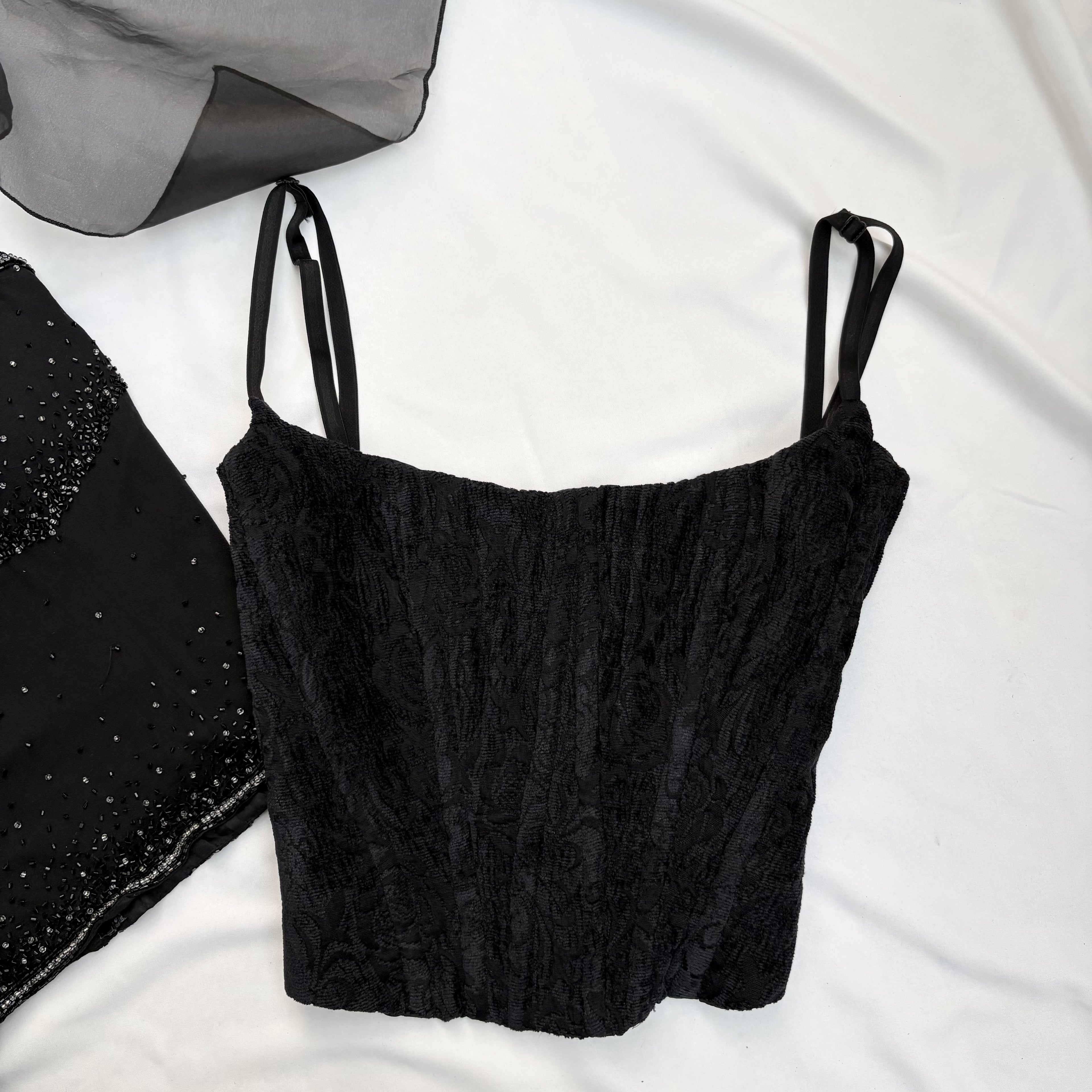 BLACK CLASSIC CORSET (Bust : 34-36, Upper Waist : 30-34)