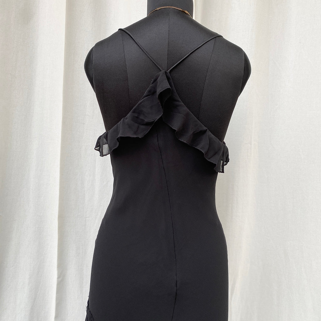 BLACK RUFFLE DRESS (Two sizes available)