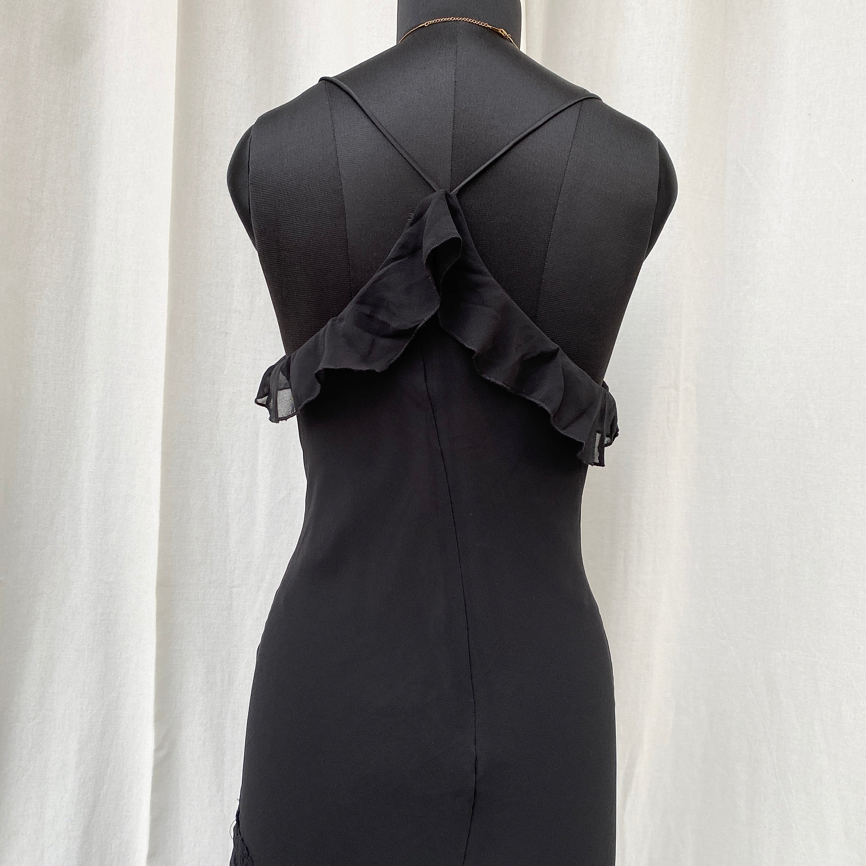 BLACK RUFFLE DRESS (Two sizes available)