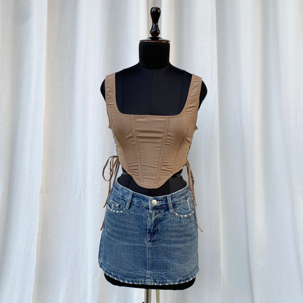 BROWN CORSET (Bust : 30-34, Upper Waist : 24-26)