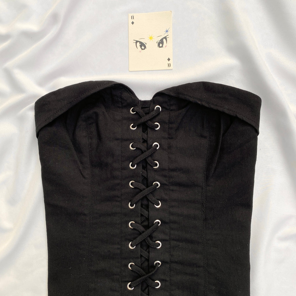 BLACK CORSET FROM HM (Bust : 30-34, Upper Waist : 24-28)