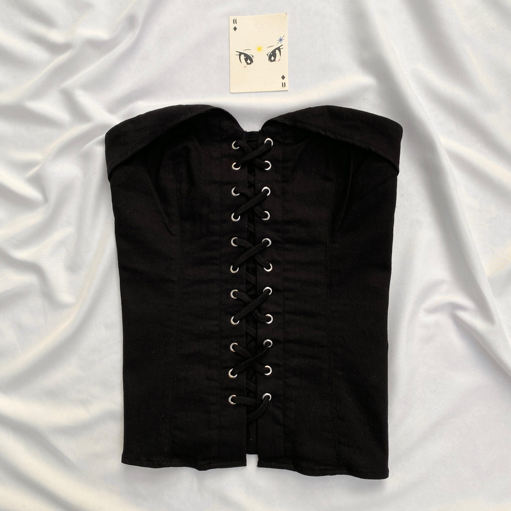 BLACK CORSET FROM HM (Bust : 30-34, Upper Waist : 24-28)