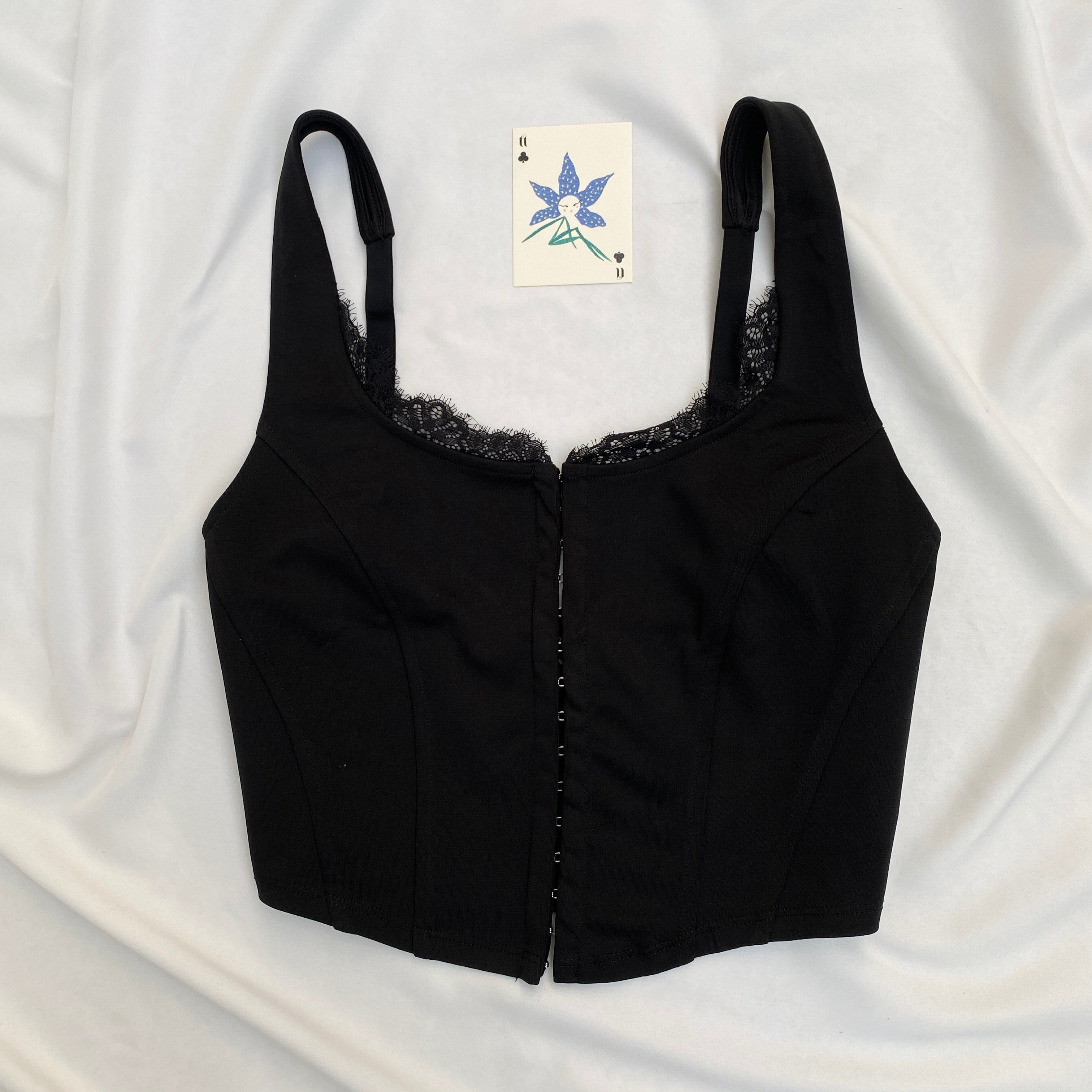 BLACK LACE CORSET (Bust : 36-38, Upper Waist : 32-36)