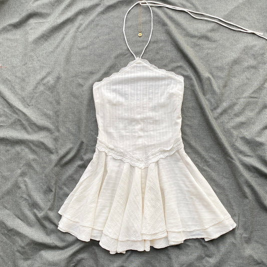 WHITE HALTER DRESS FROM ZARA (Sizes available)