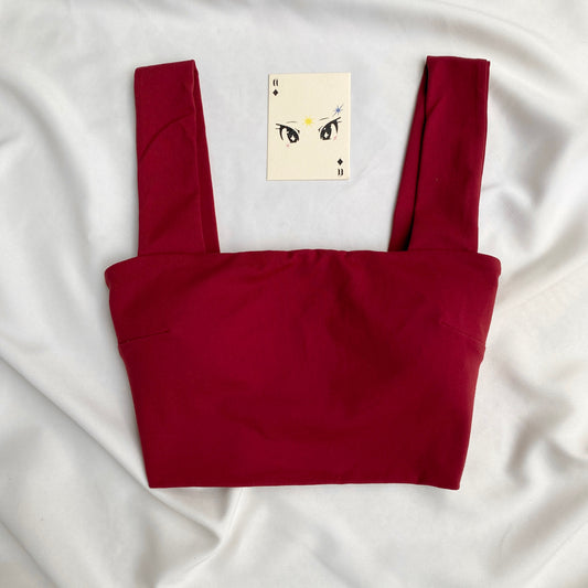 RED BUSTIER TOP (Bust : 28-32, Upper Waist : 23-28)
